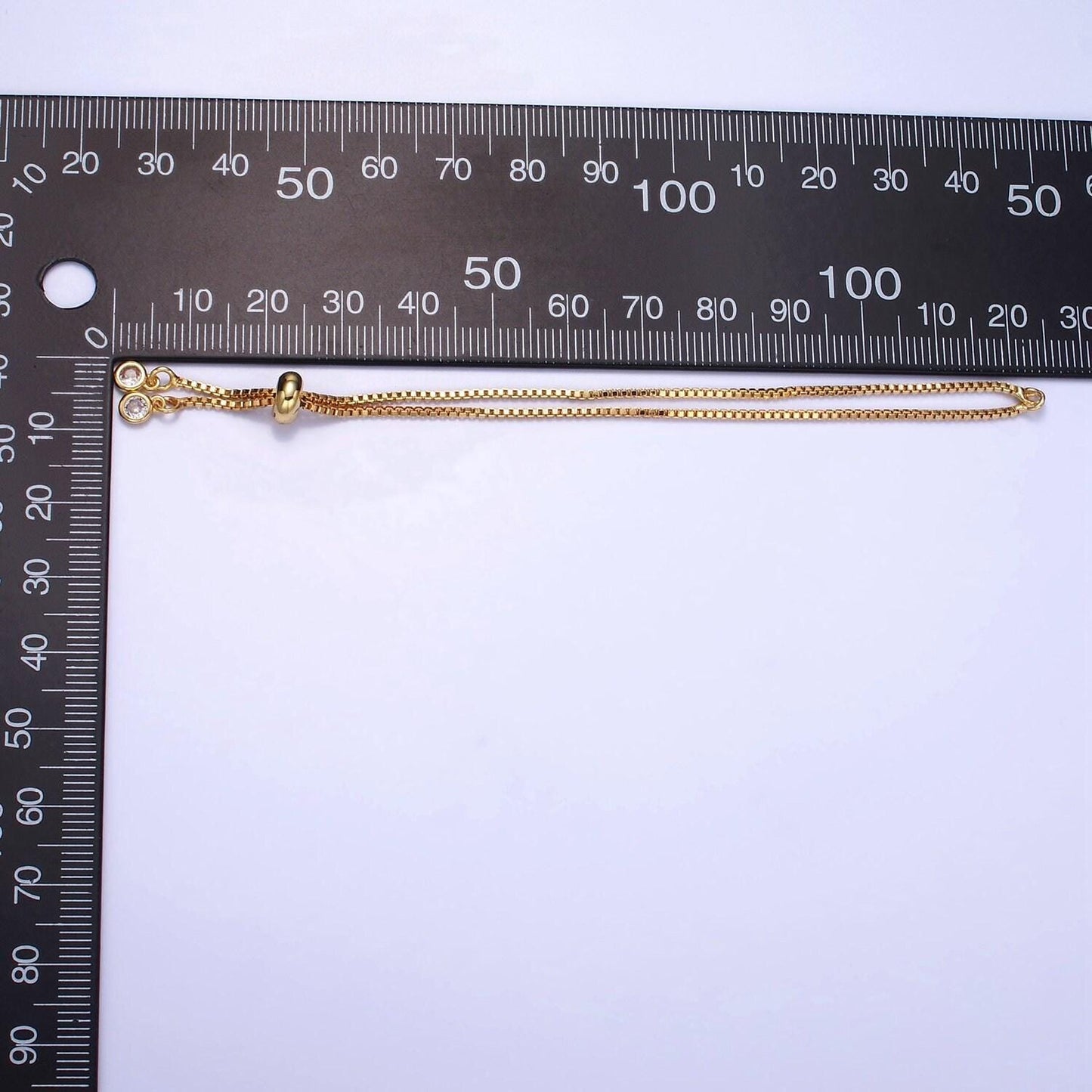 Adjustable box gold chain 14k gold filled slider bracelet half finished adjustable bracelet for jewelry making supply l525