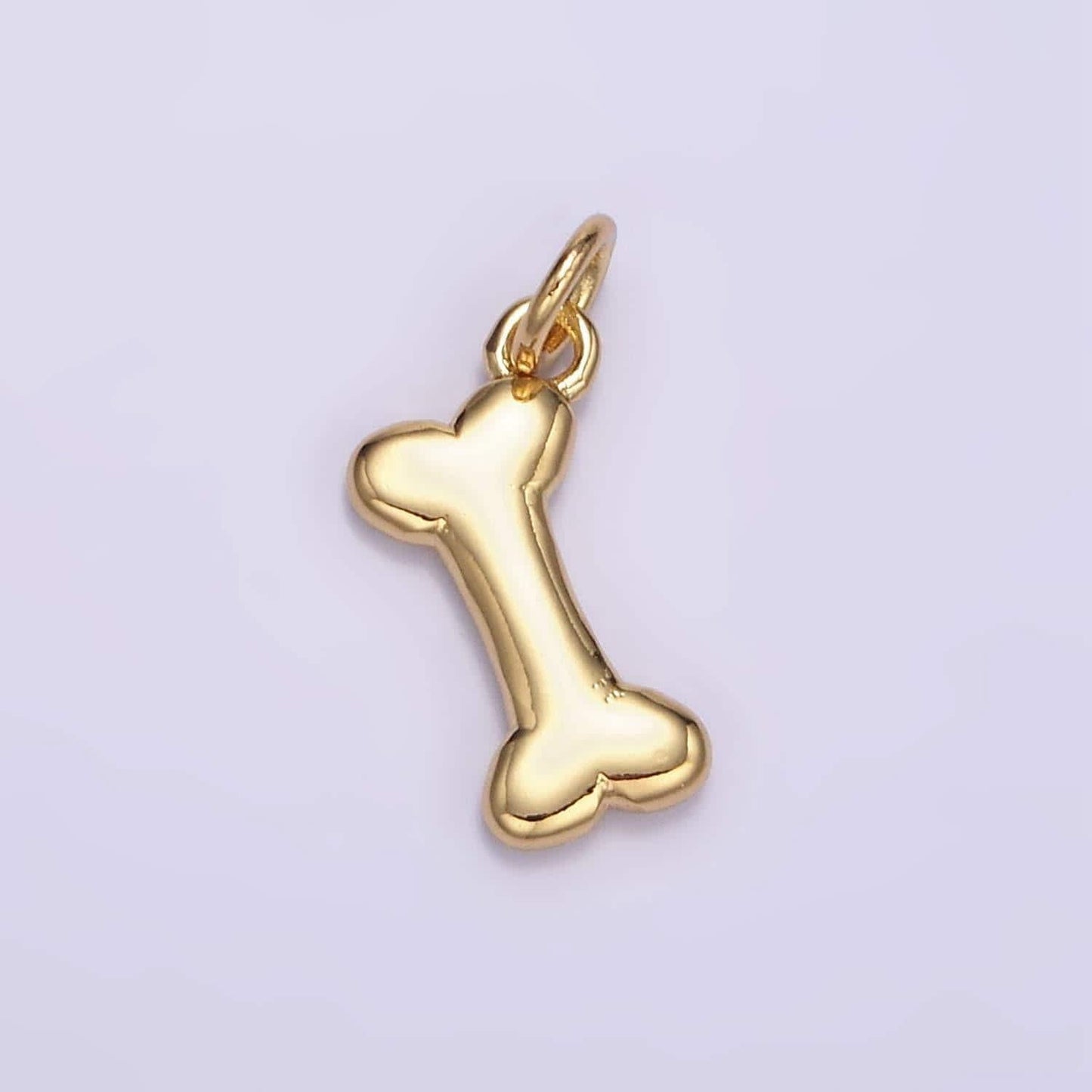 Mini bone charm in 18k gold filled for bracelet necklace earring charm supply m-126