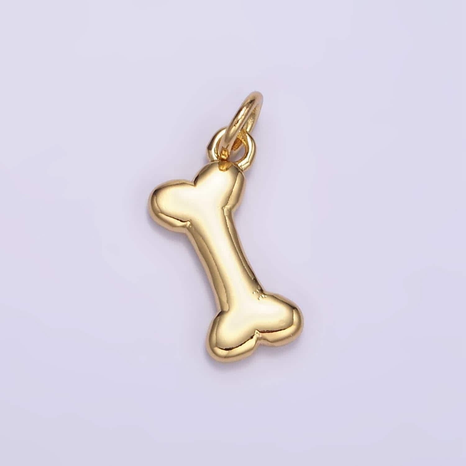 Mini bone charm in 18k gold filled for bracelet necklace earring charm supply m-126