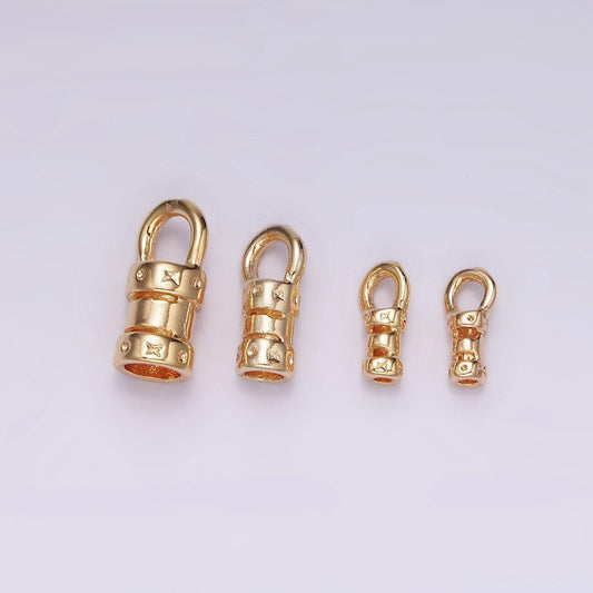 Leather or cord crimp ends with loop
