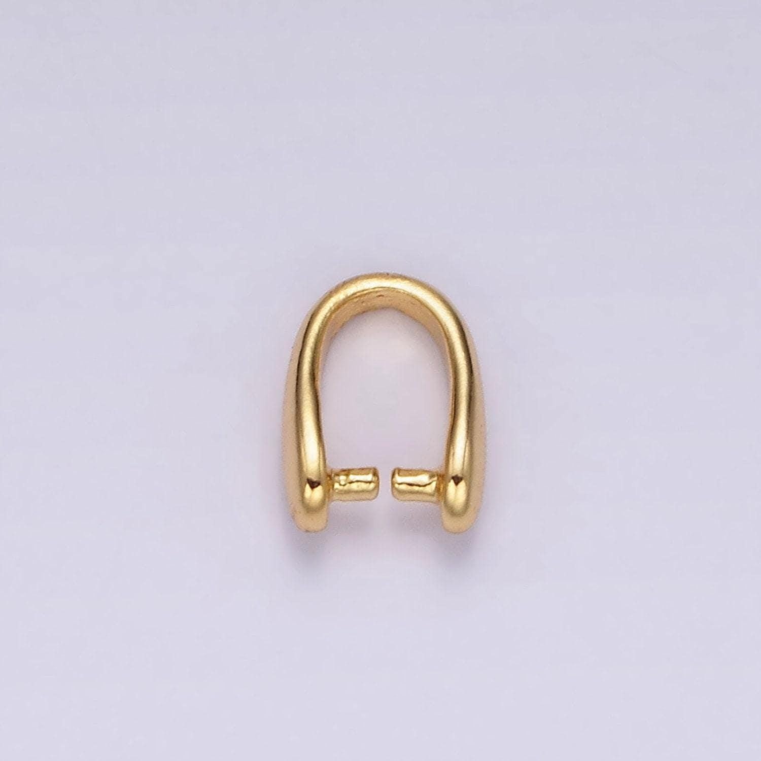 14k gold filled 9mm snap bail minimalist jewelry findings supply | z584