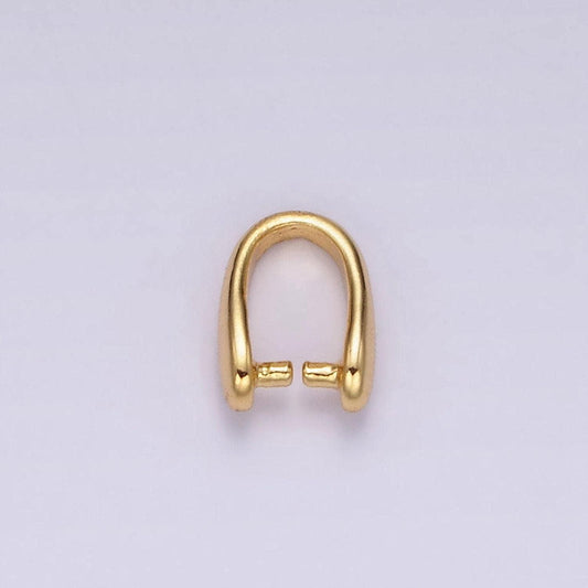 14k gold filled 9mm snap bail minimalist jewelry findings supply | z584
