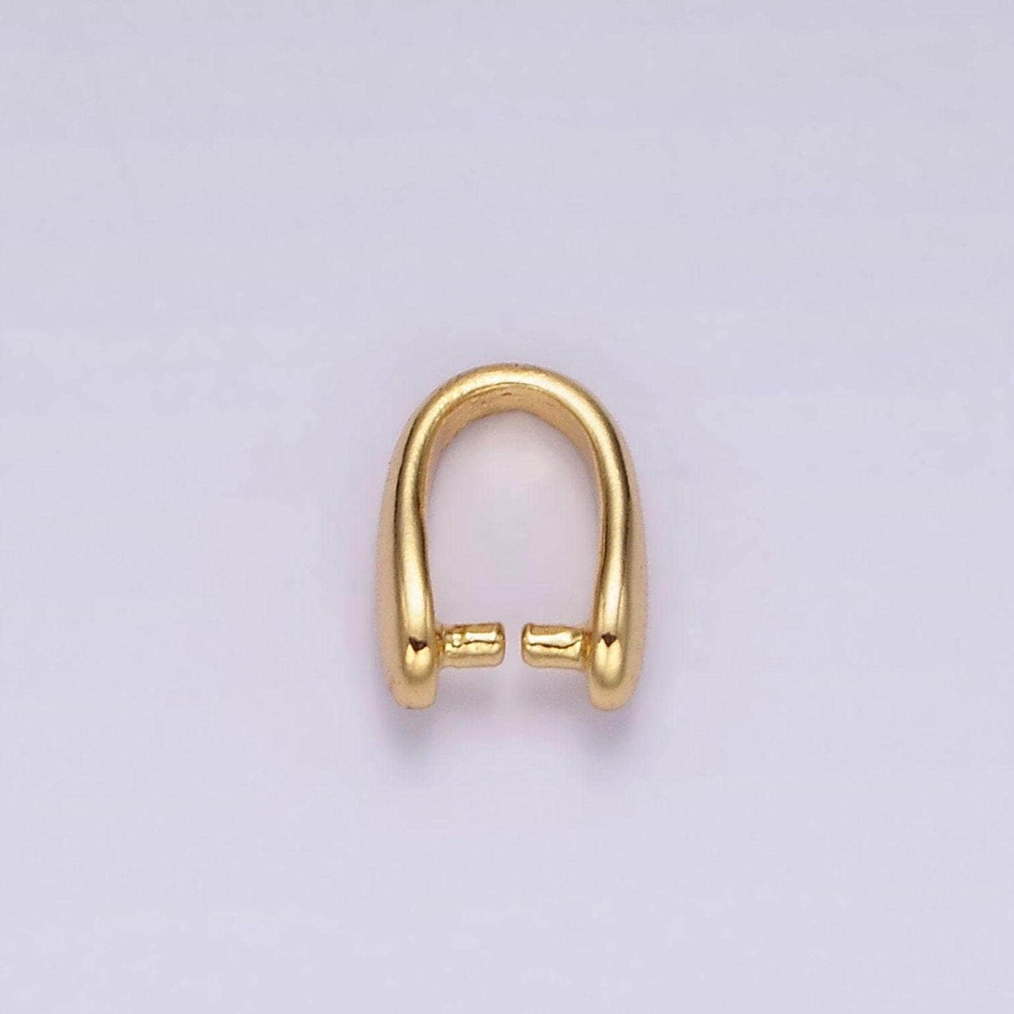 14k gold filled 9mm snap bail minimalist jewelry findings supply | z584