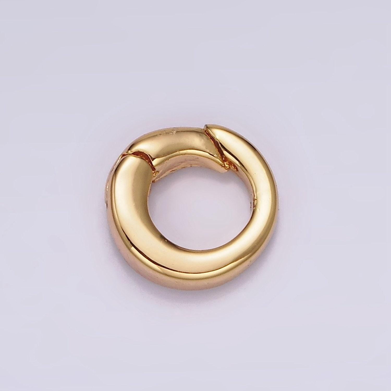 18k gold filled push gate ring charm holder bail for charm jewelry kit supplies for diy jewelry making | z492 - z497