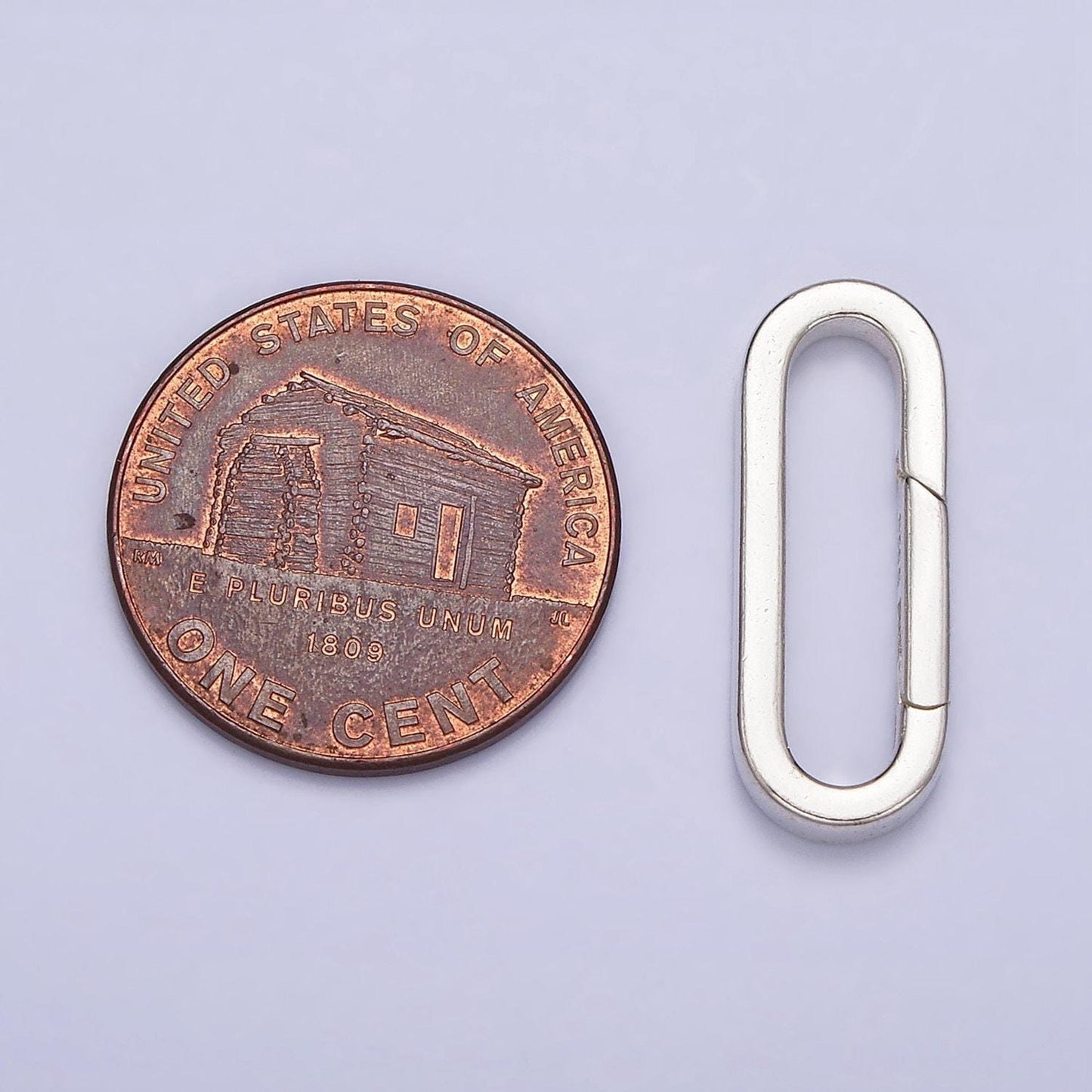 S925 sterling silver push in oval clasp for charm holder clasp pendants, 21.2x8.2mm, clasp enhancer necklace component sl-294