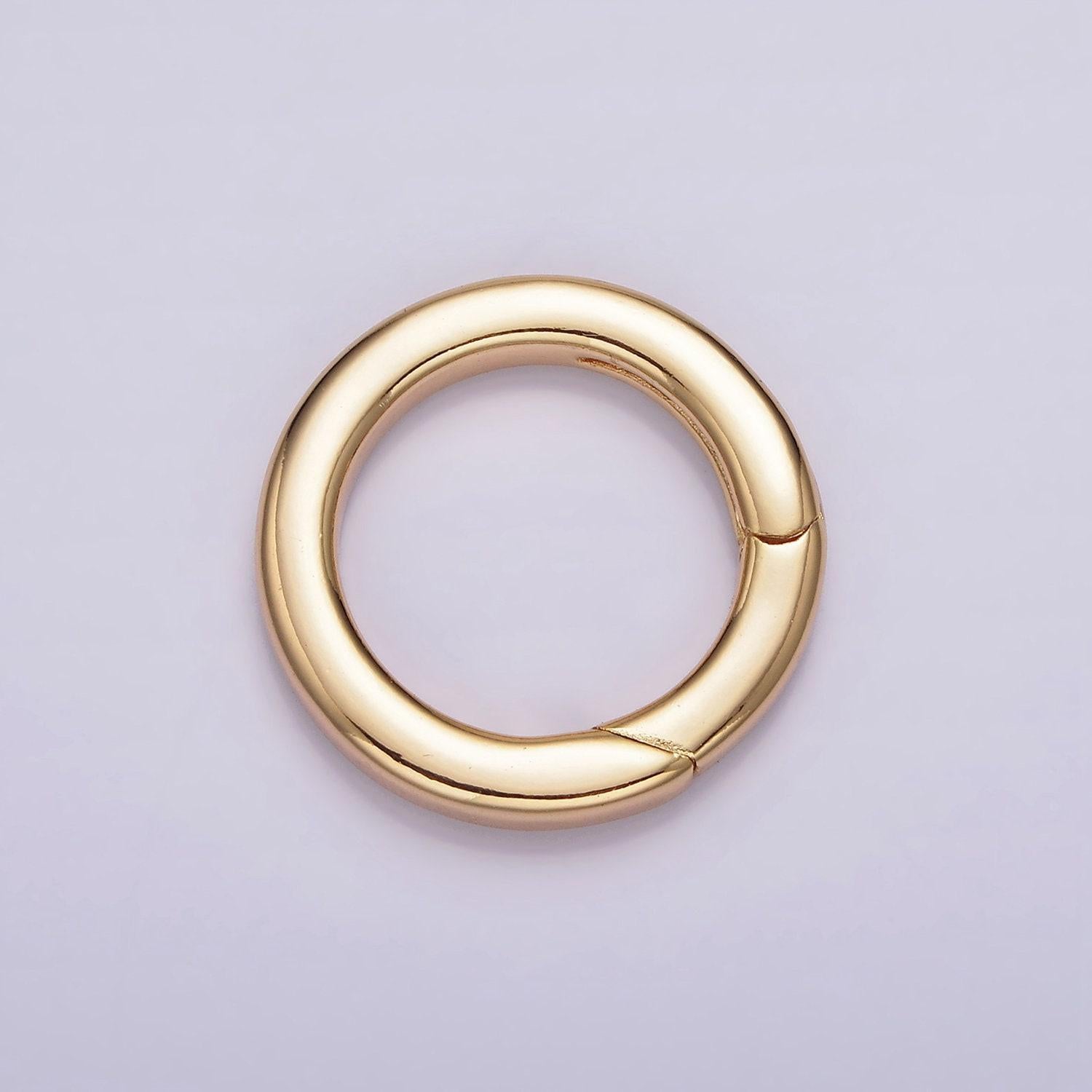 18k gold filled push gate ring charm holder bail for charm jewelry kit supplies for diy jewelry making | z492 - z497