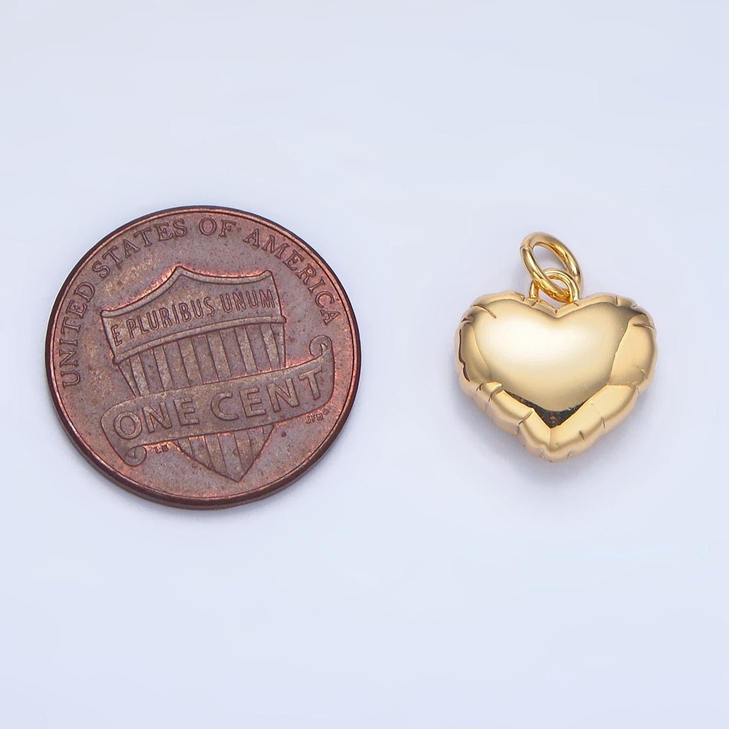Mini balloon heart minimal gold filled charm | x-603