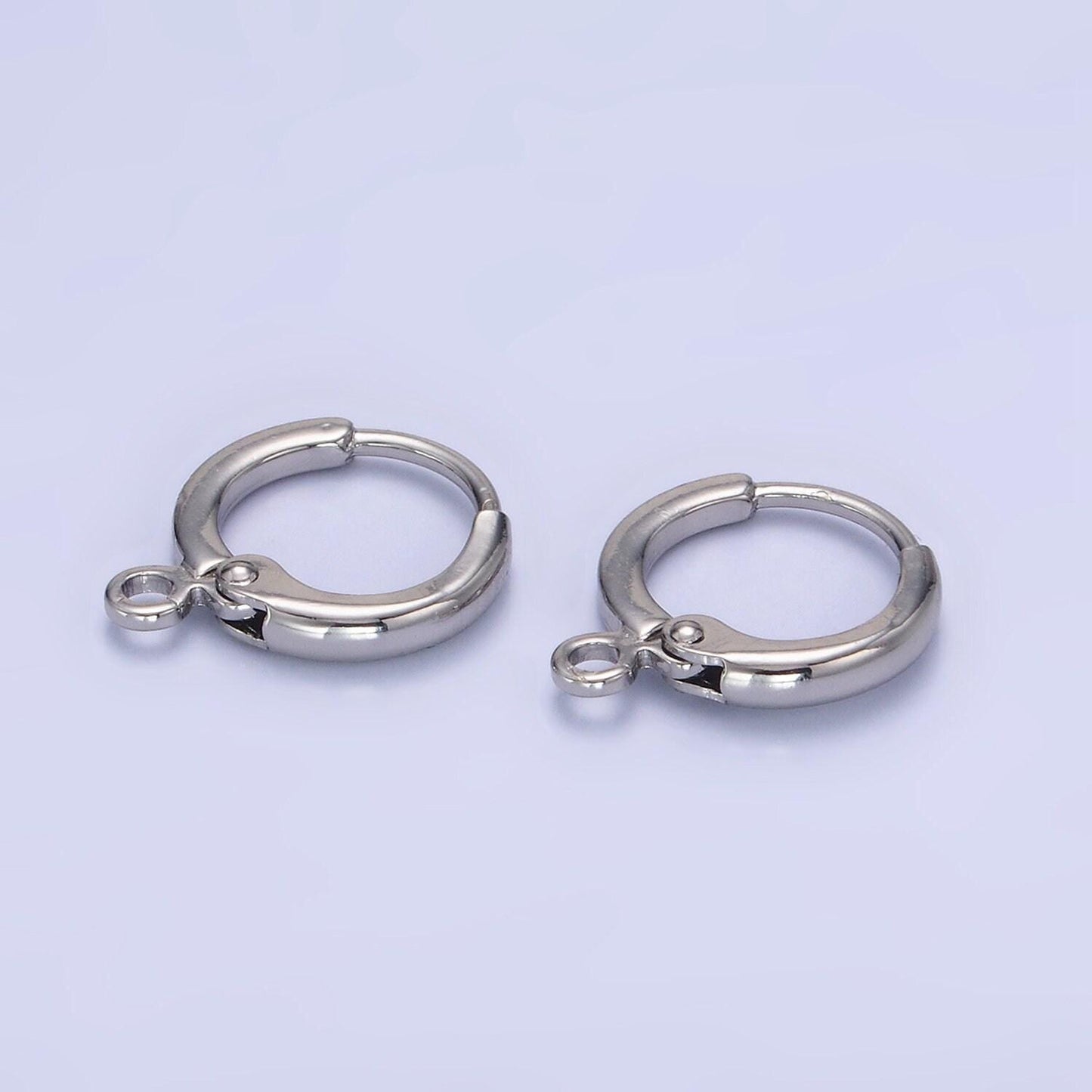 Dainty gold filled huggie with closed link lever back hoop earring making 14x11 mm nickel & lead free for earring charm making findings z722