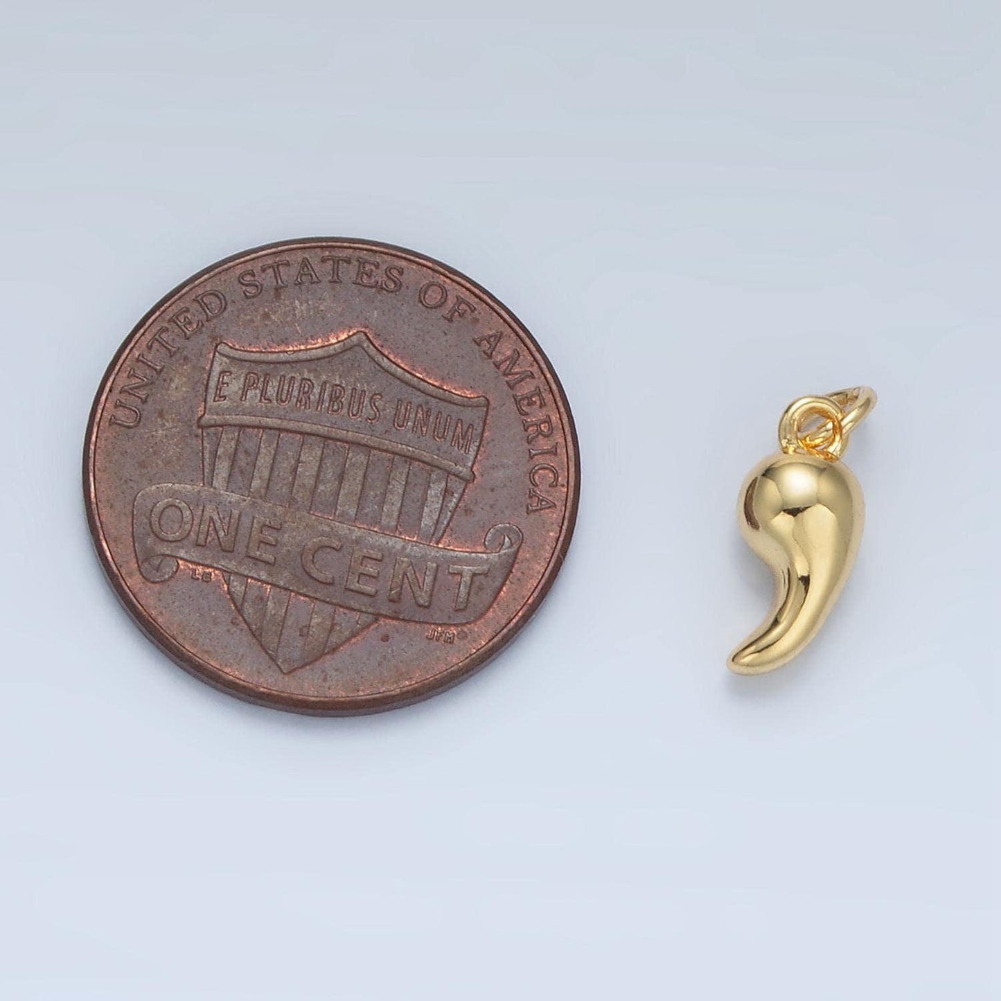 Dainty gold tear drop pendant 24k gold filled comma, apostrophe symbol charm e657