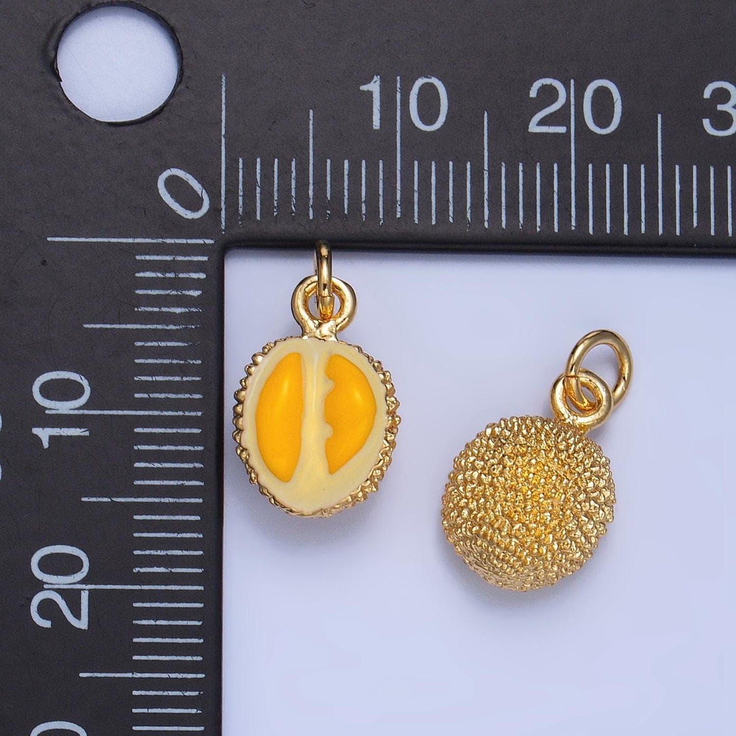 1 pcs gold fruit pendant 18k gold filled enamel banana pineapple watermelon charm diy bracelet necklace jewelry making findings supply w061