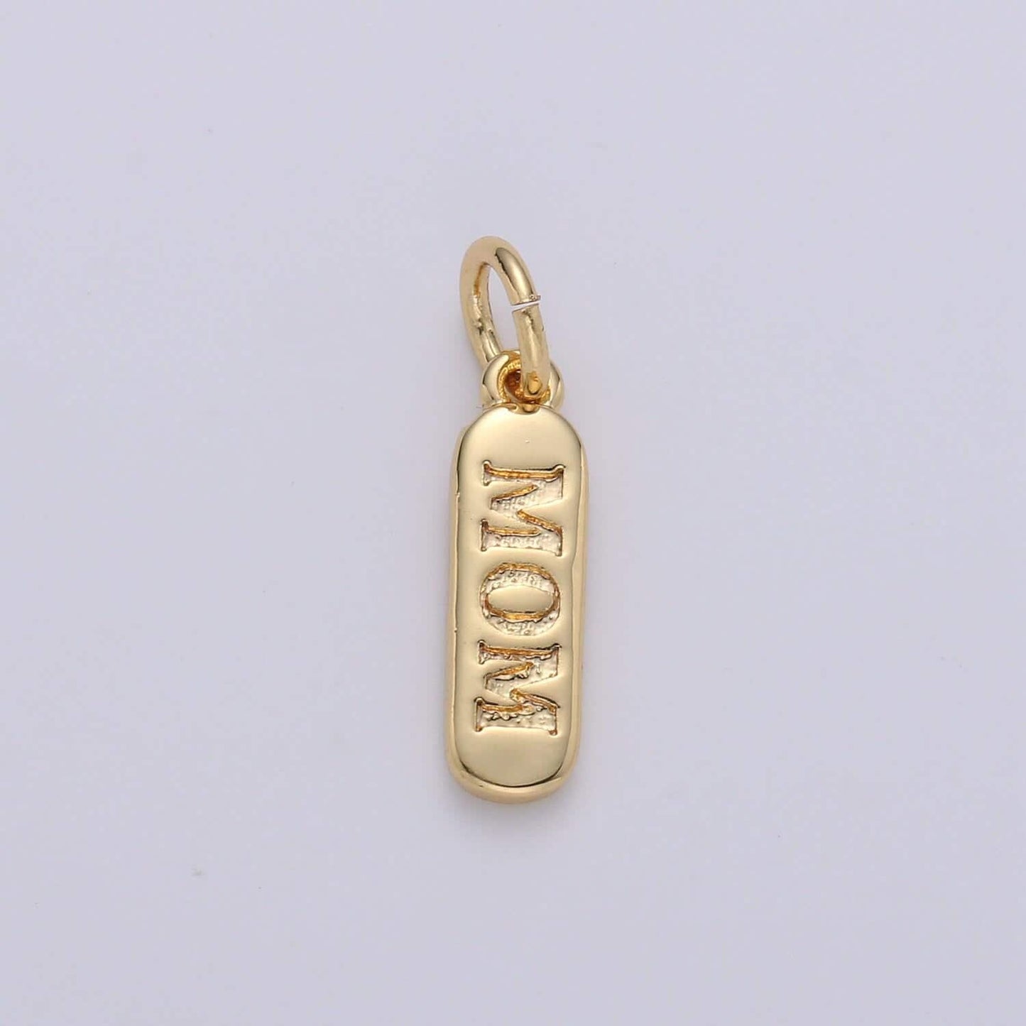 Dainty gold pill bar charm word love mom hope happy chill charm 14k gold filed charm for bracelet earring necklace d323-d330, d747