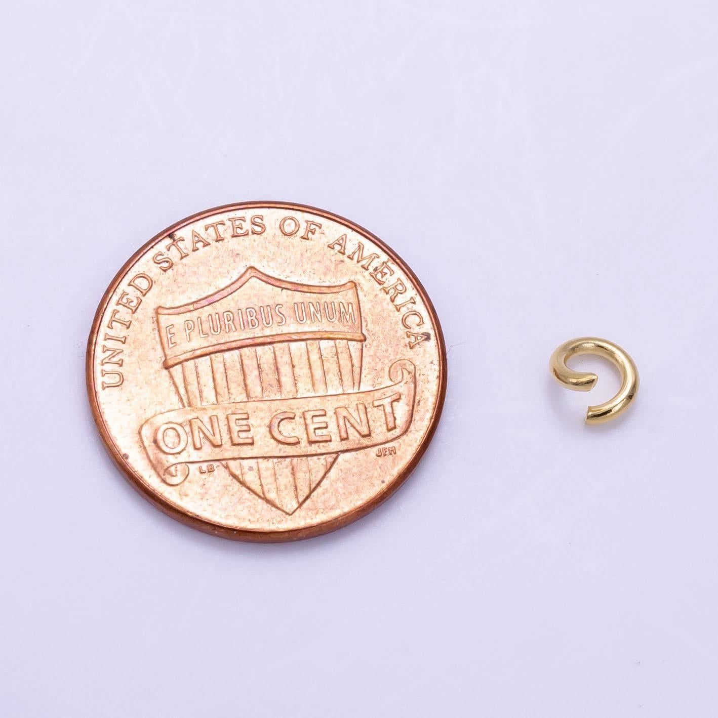 Gold filled 3.5mm x 1mm jump ring pack jewelry making findings supply in gold & silver 18mm gauge ring | z956