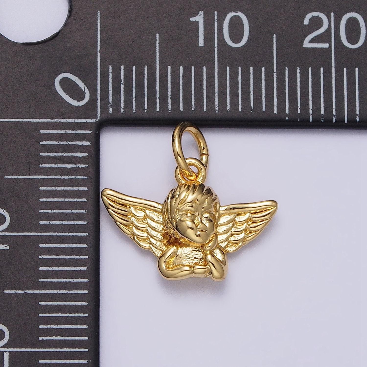 Cute cupid charm gold cherub pendant baby angel charm, cupid pendant for valentine pendant diy jewelry making supply ac316