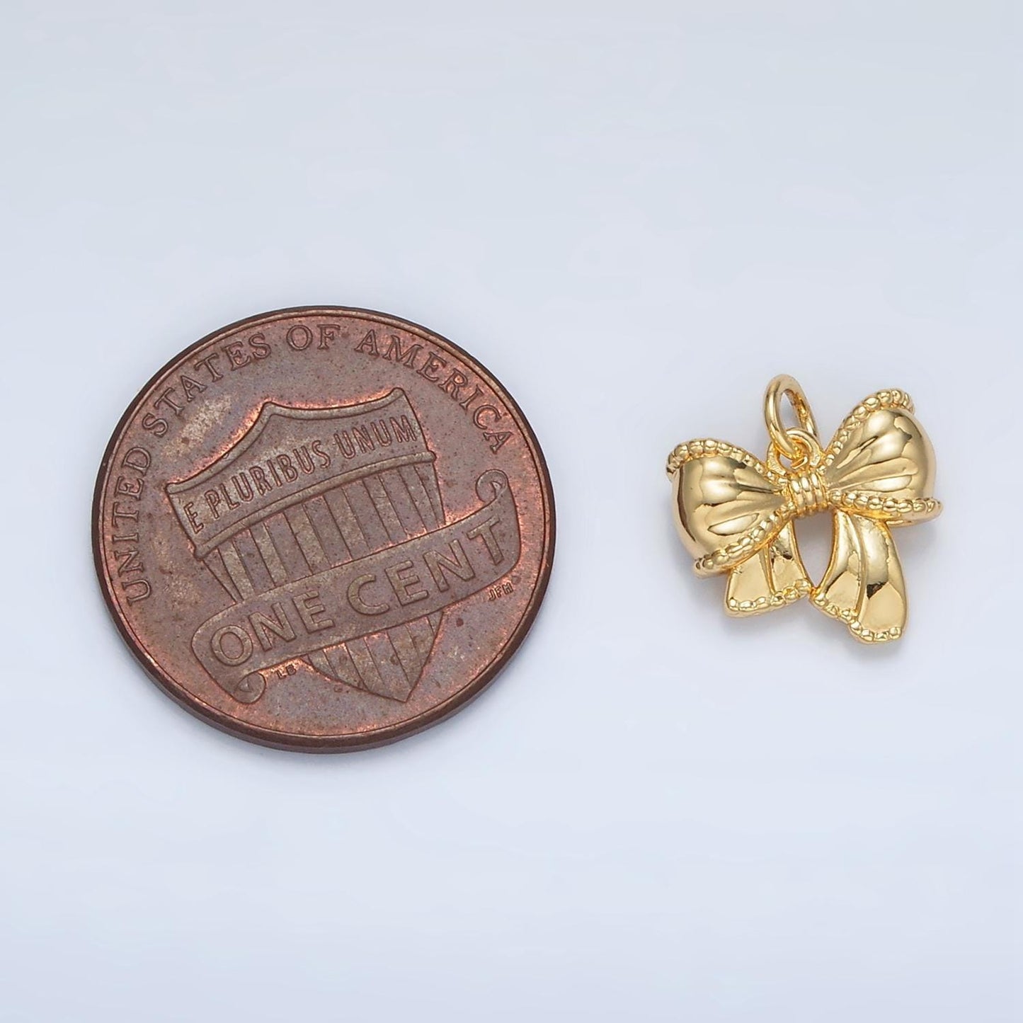 Mini gold bow charms 24k gold filled bow pendant bow tie charm bracelet necklace for diy jewelry making supply ac144