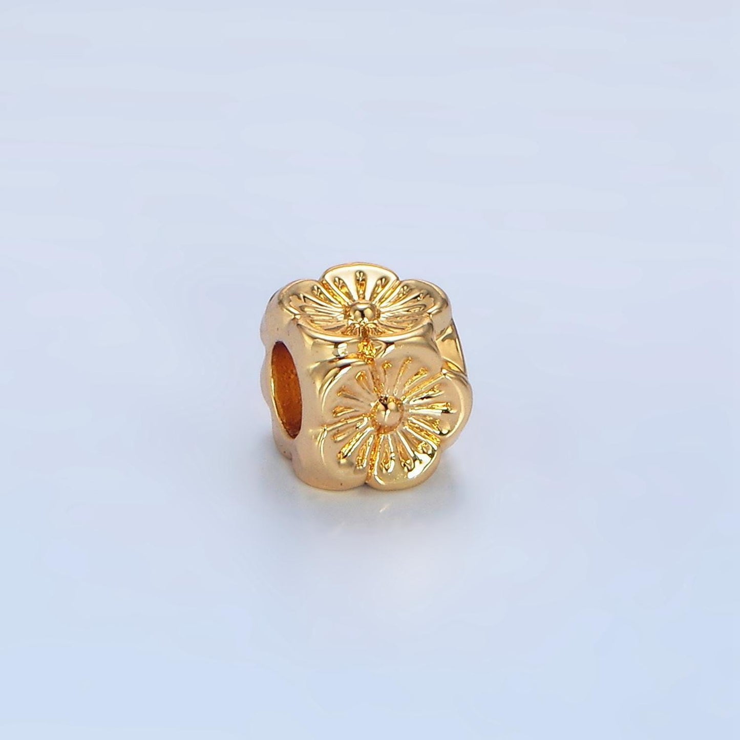 6x6mm shiny gold cube beads flower 0square tube beads, spacer beads, bracelet beads, solid tube beads b586
