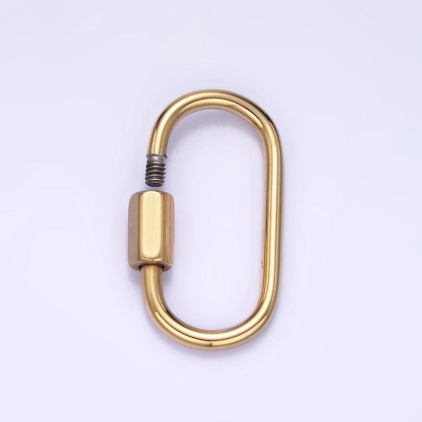 Stainless steel 25mm edged tube carabiner clasps closure findings | z-693