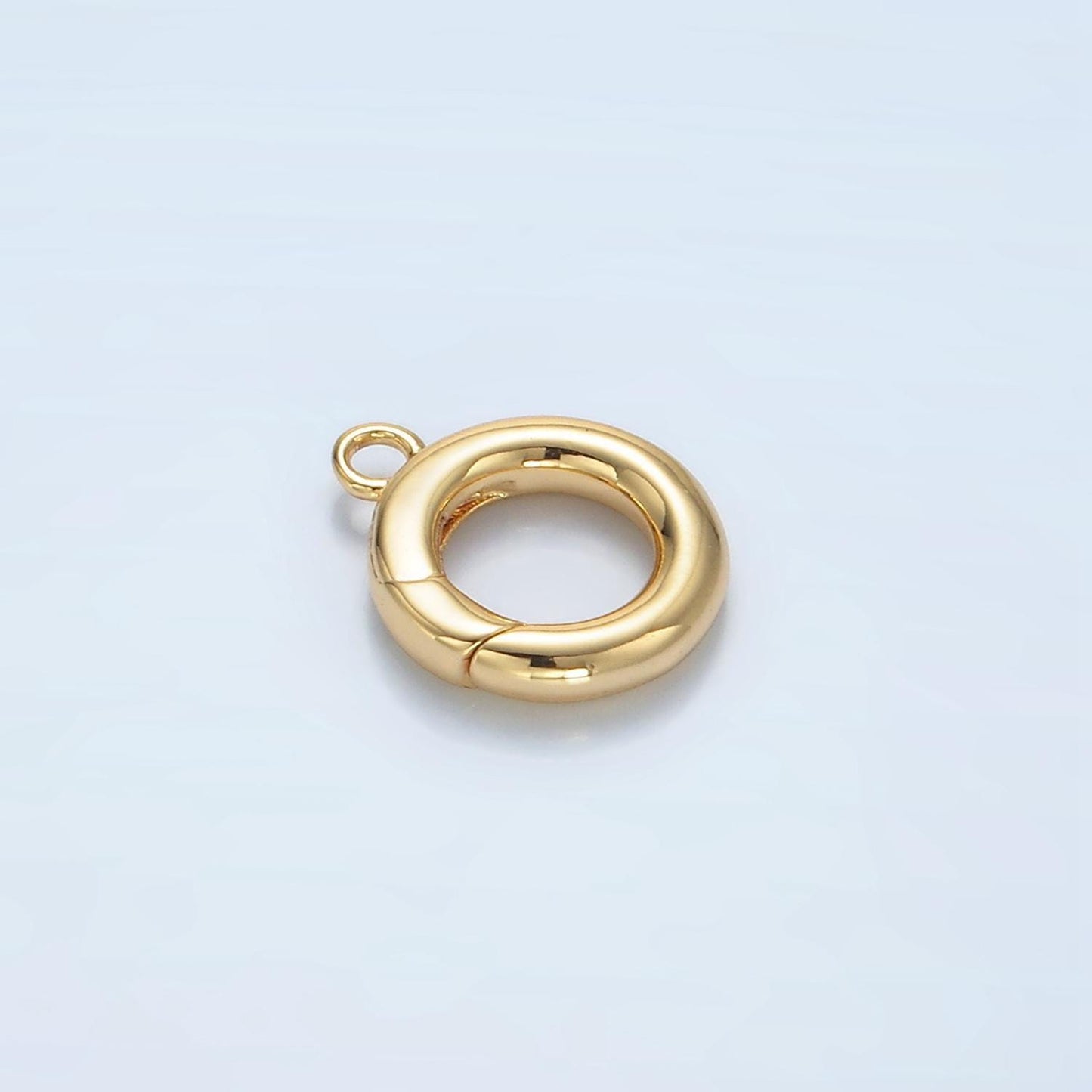 24k gold filled closed link clasp spring push gate for diy jewelry finding necklace charm supply z898