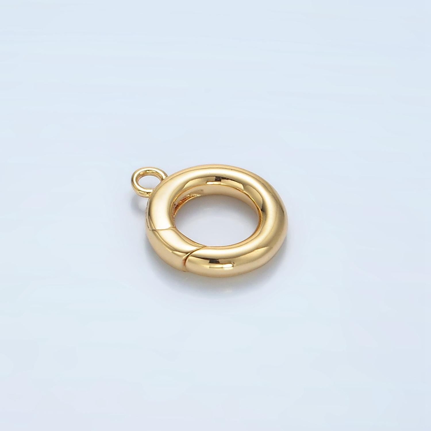 24k gold filled closed link clasp spring push gate for diy jewelry finding necklace charm supply z898