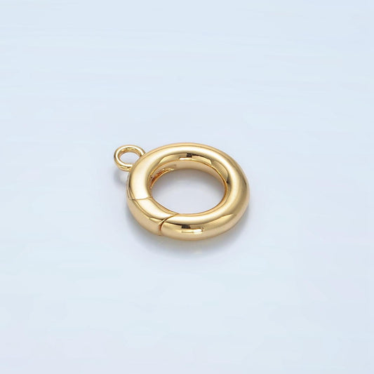 24k gold filled closed link clasp spring push gate for diy jewelry finding necklace charm supply z898