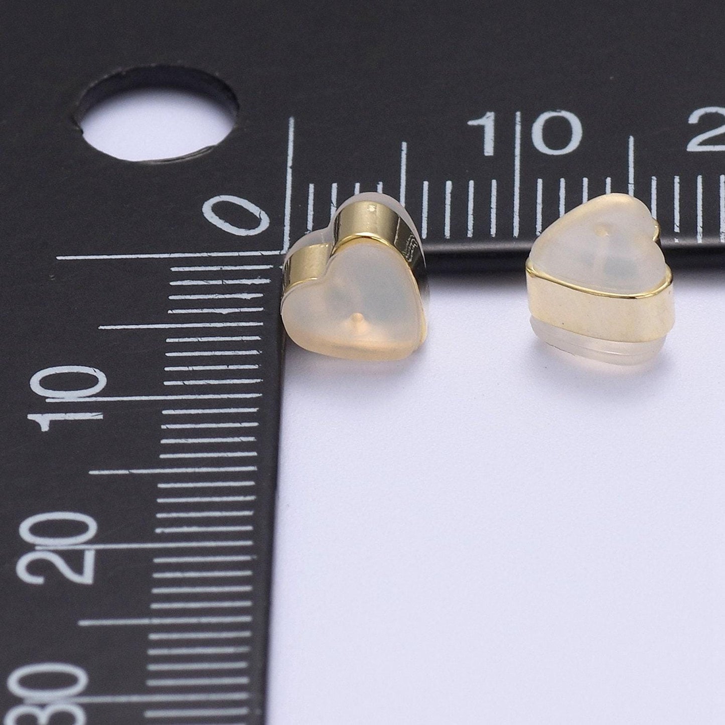 10 pair silicone earring backs replacements soft clear earring backs, heart shaped locking earring backs stopper for earring jewelry finding