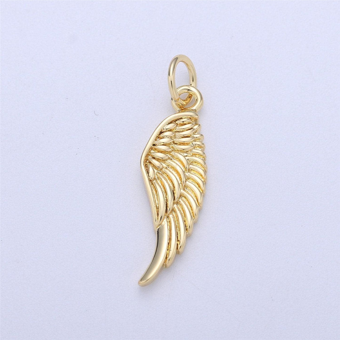 Small angel wing charm, gold angel wing charm, silver wings, black guardian angel wing charm add on charm for necklace bracelet earring