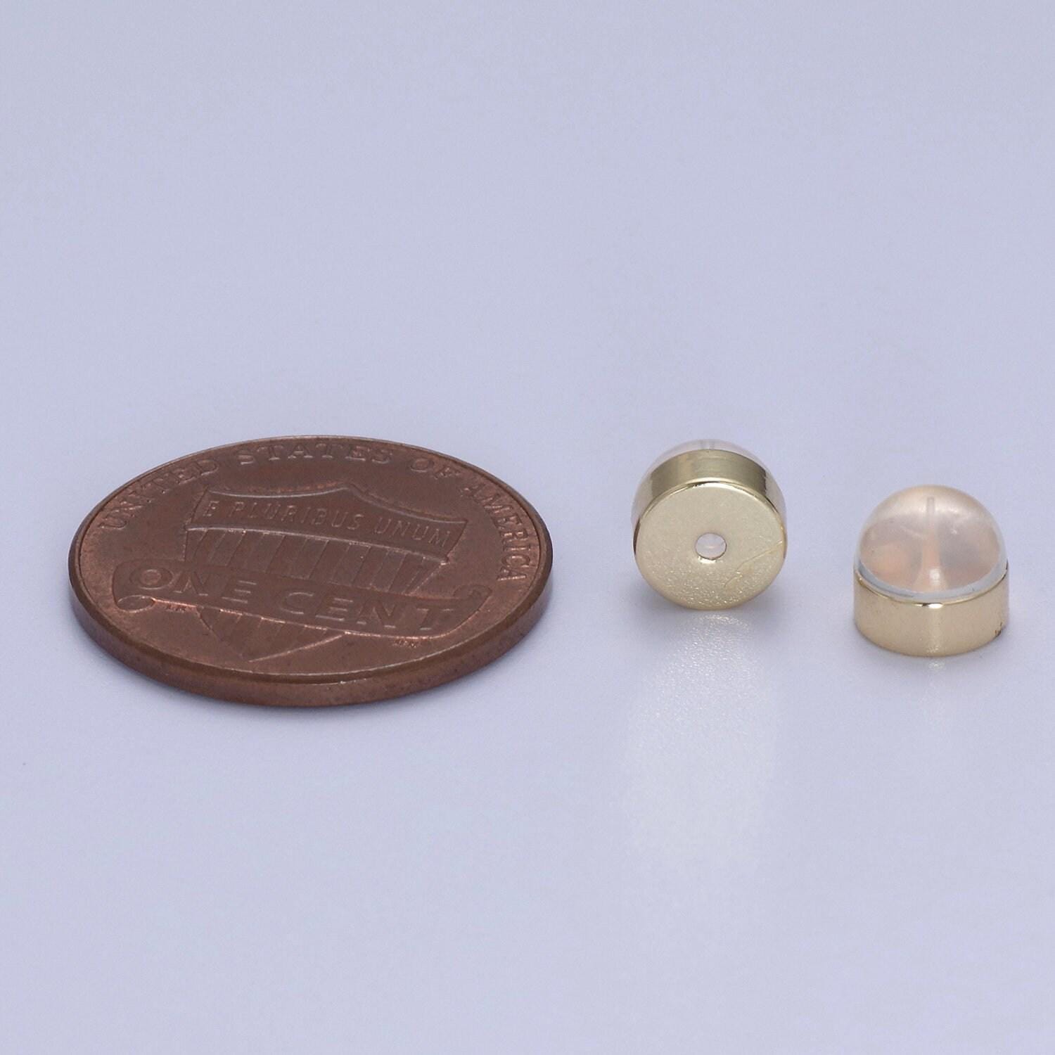 10 pair soft earring backs silicone, flat earring backs for studs post, clear plastic comfort earring backs wholesale bulk supply k-217