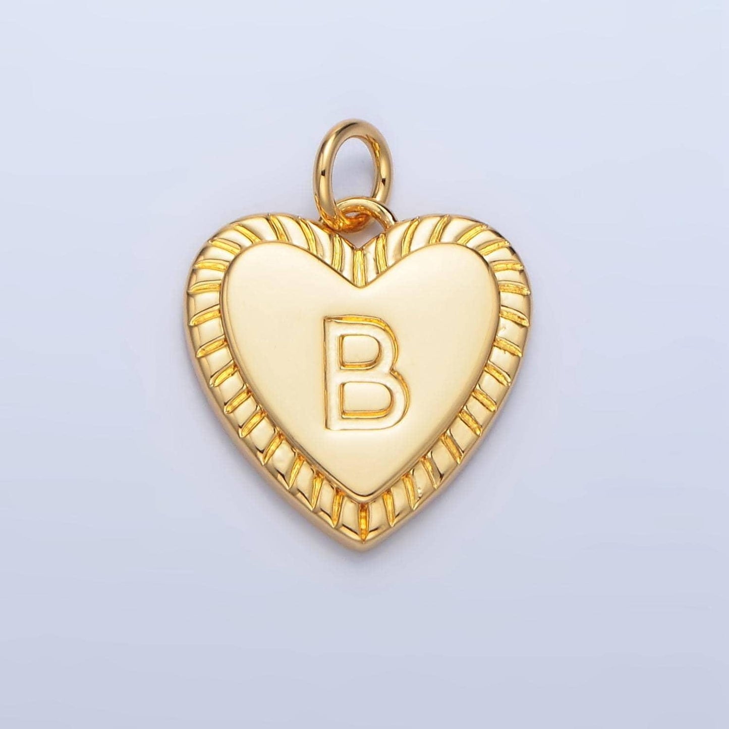 Dainty 18k gold filled initial heart letter charm love letter pendant, alphabet charm personalized charm for necklace bracelet supply a1500