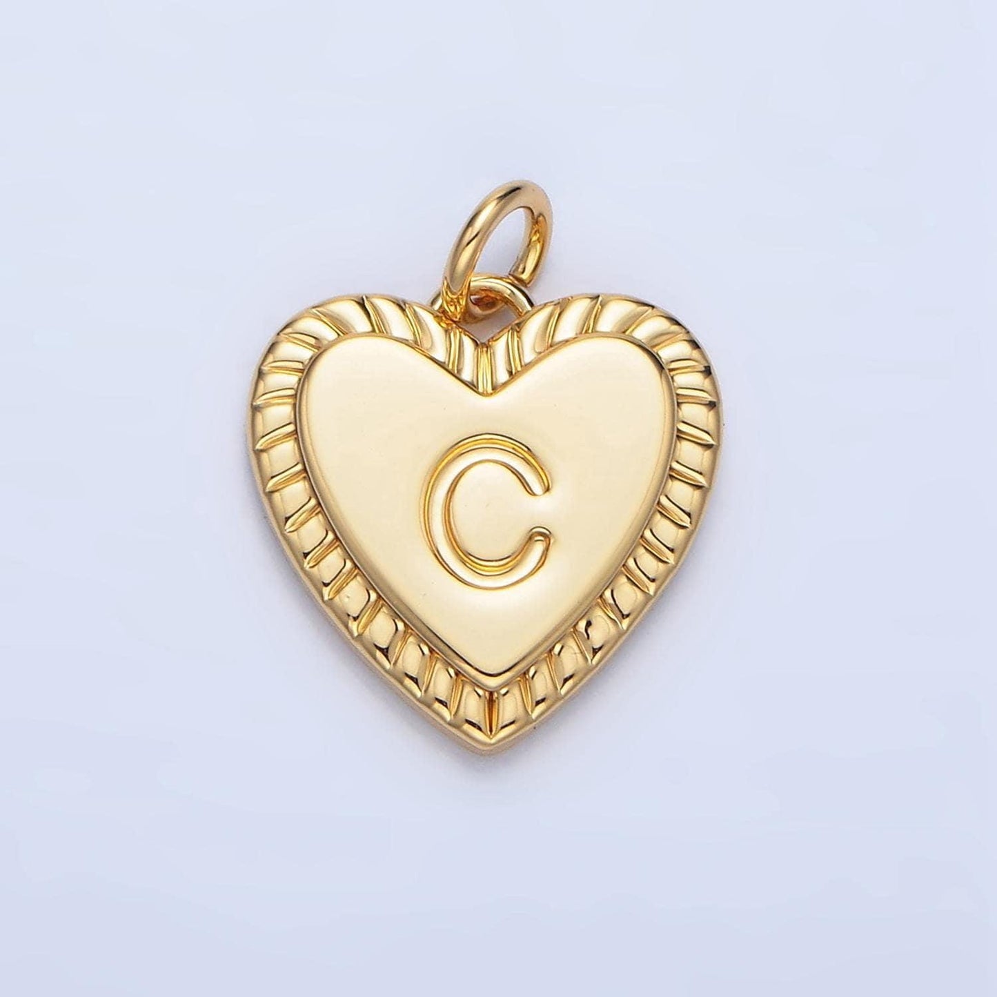 Dainty 18k gold filled initial heart letter charm love letter pendant, alphabet charm personalized charm for necklace bracelet supply a1500