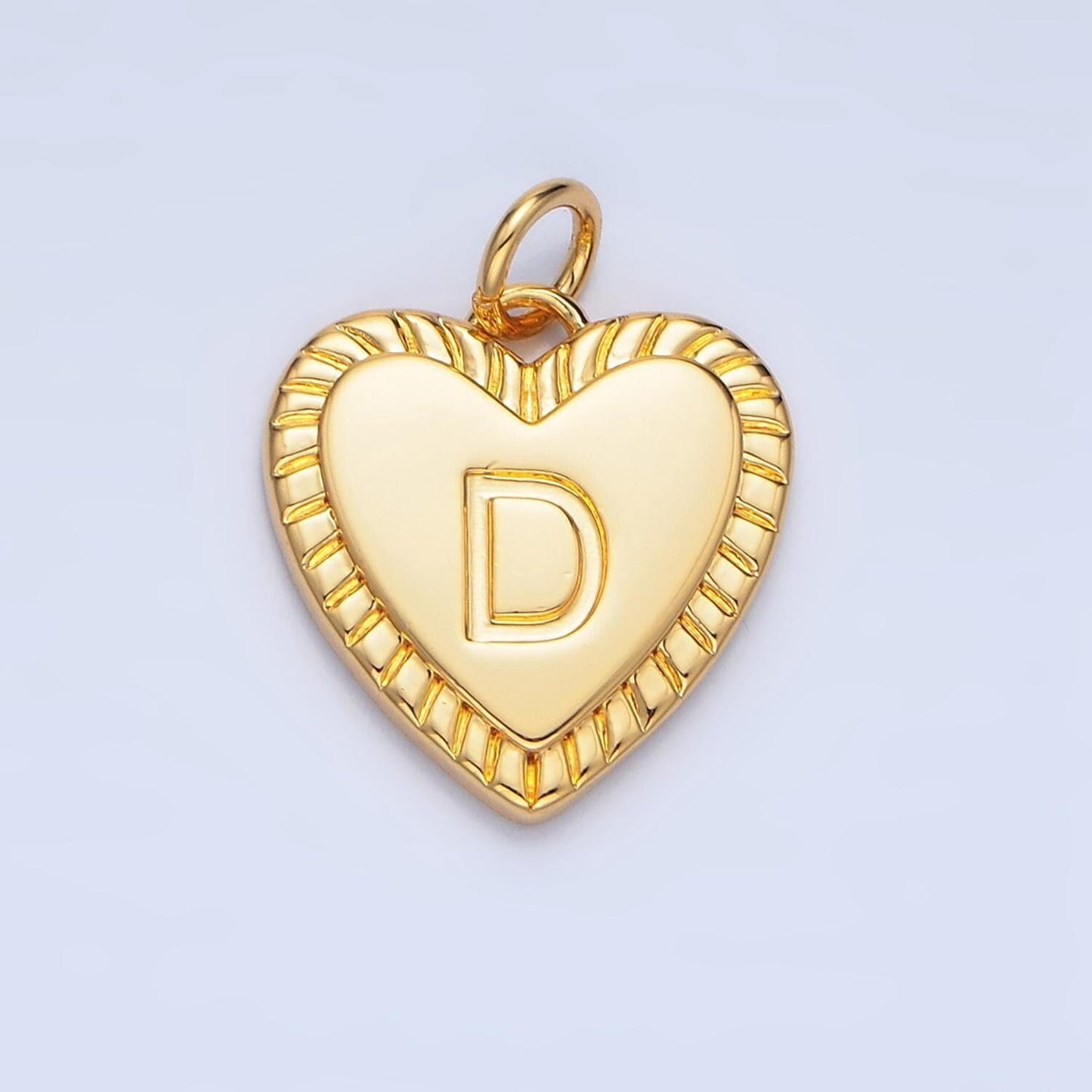 Dainty 18k gold filled initial heart letter charm love letter pendant, alphabet charm personalized charm for necklace bracelet supply a1500