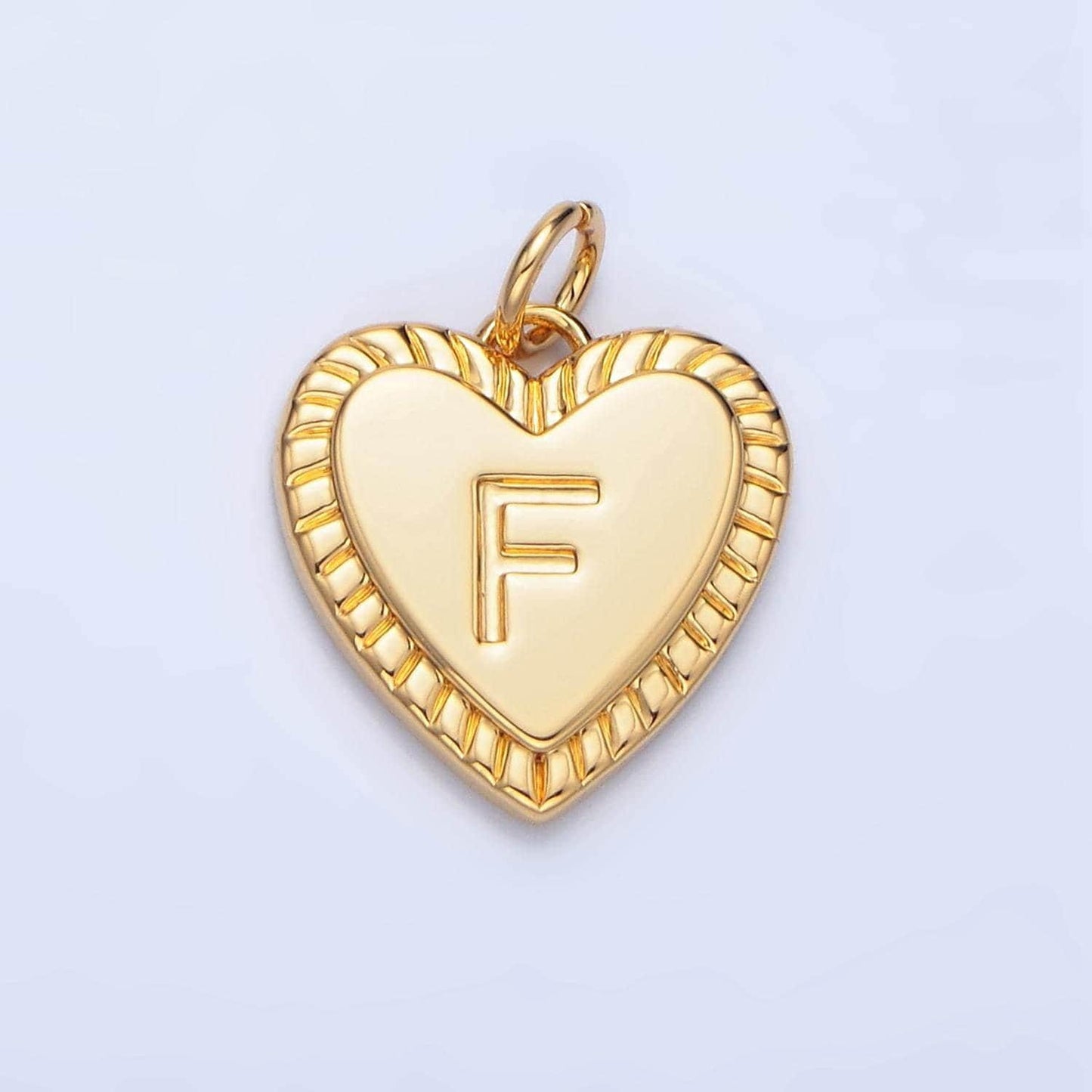 Dainty 18k gold filled initial heart letter charm love letter pendant, alphabet charm personalized charm for necklace bracelet supply a1500