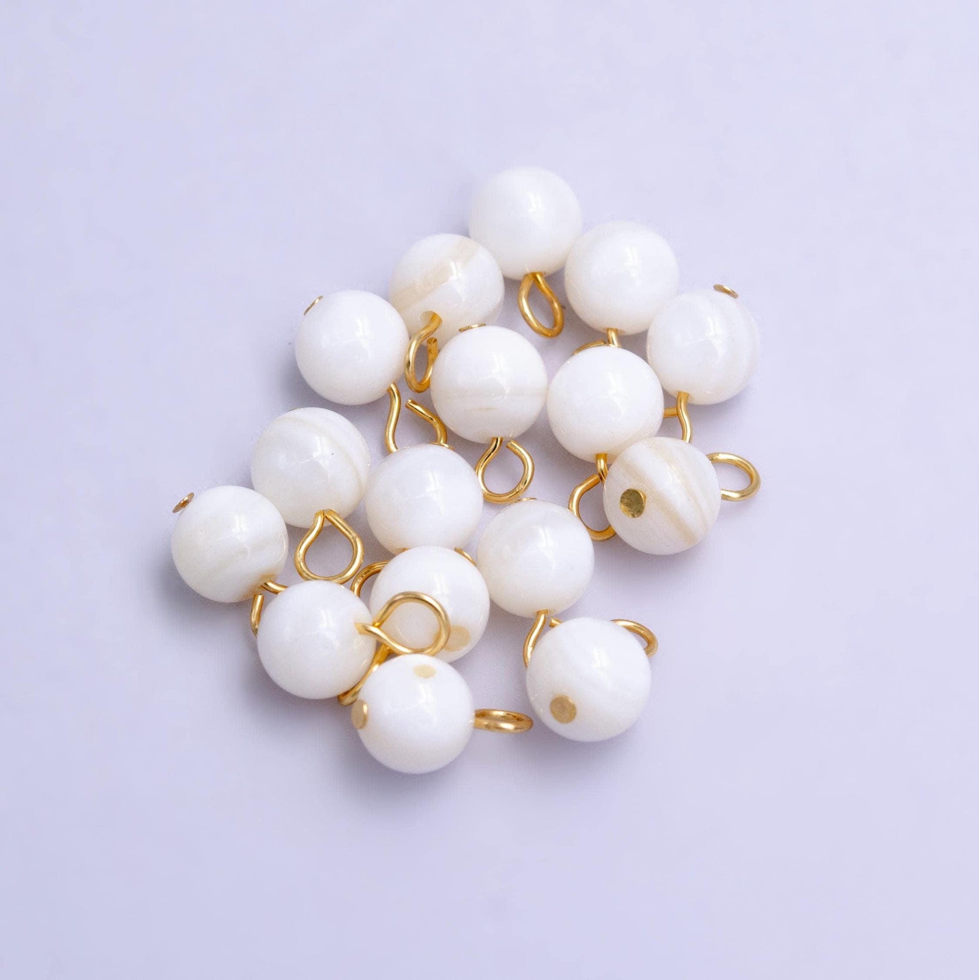 Round freshwater mauve white pearl pendant brownies round pearl ball 24k gold filled charm pa1924