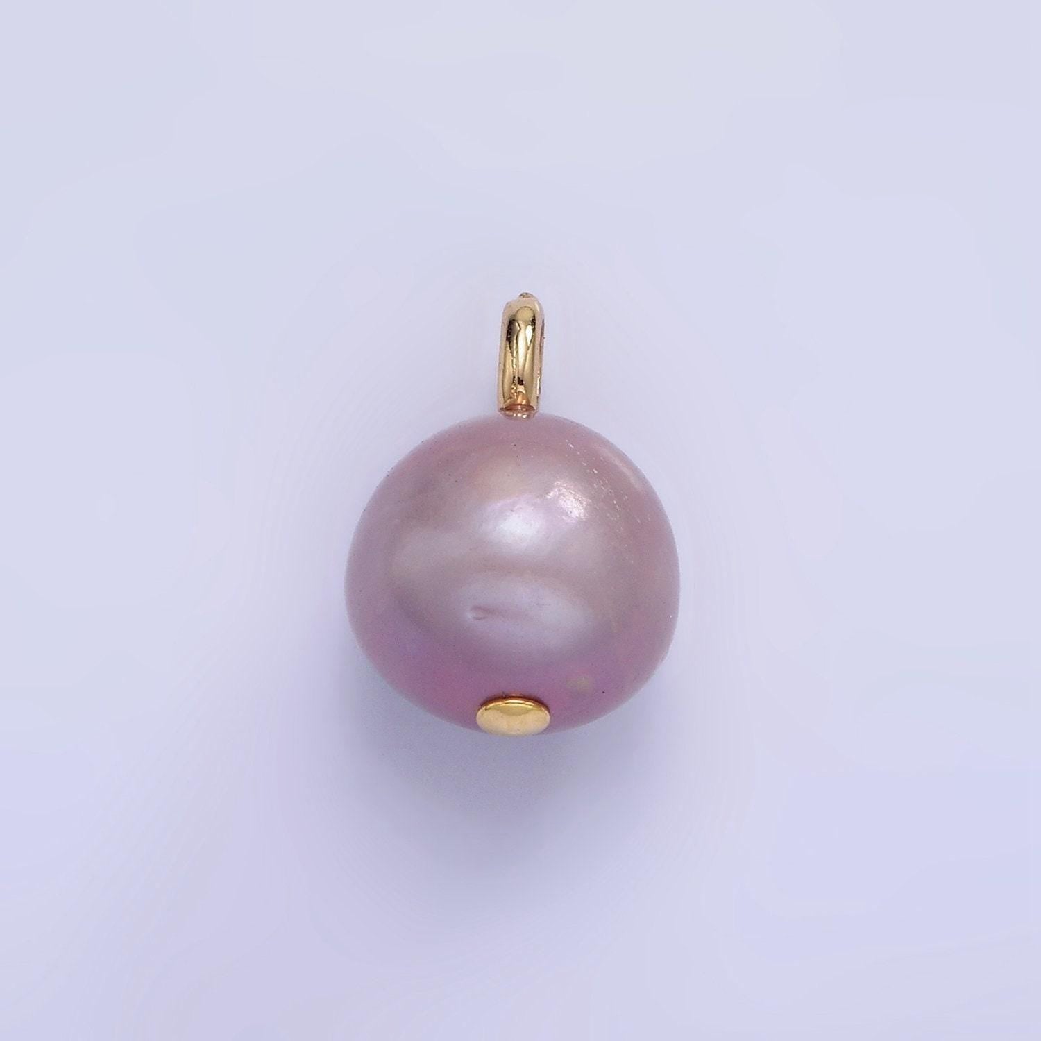 14k gold filled purple pearl sphere 16mm | p-1687