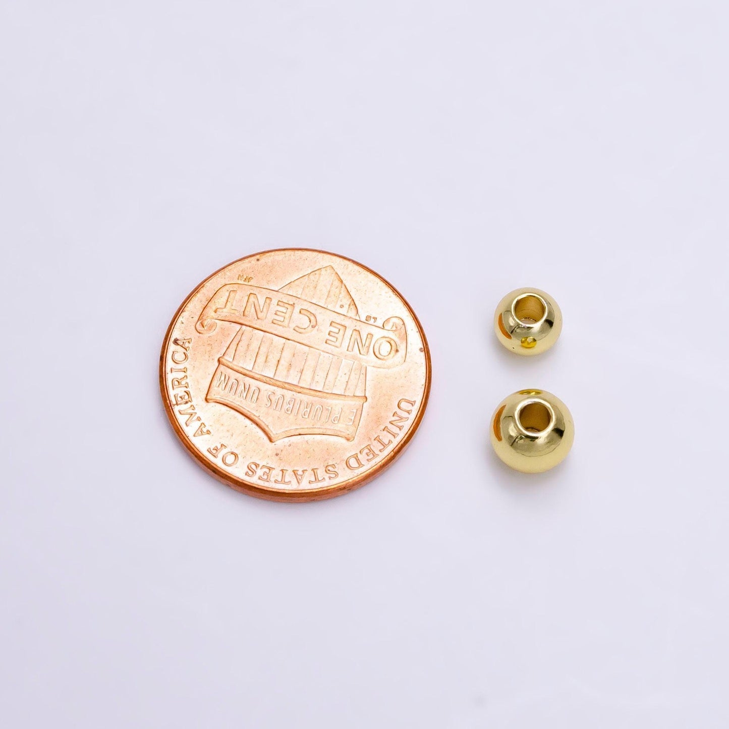 14k gold filled 5mm, 6mm minimalist gold bead spacer | b923 b924