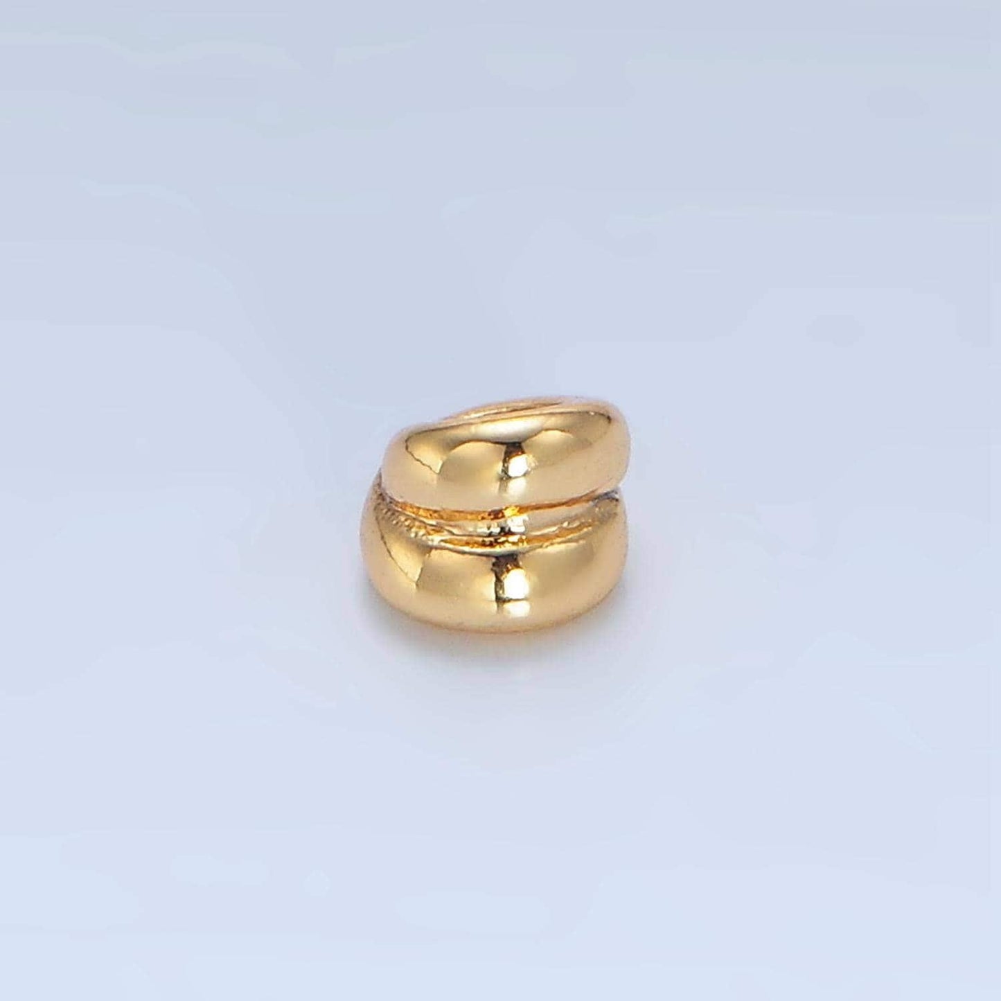 Double band 4.5mm minimalist bead spacer 24k gold filled | b-560
