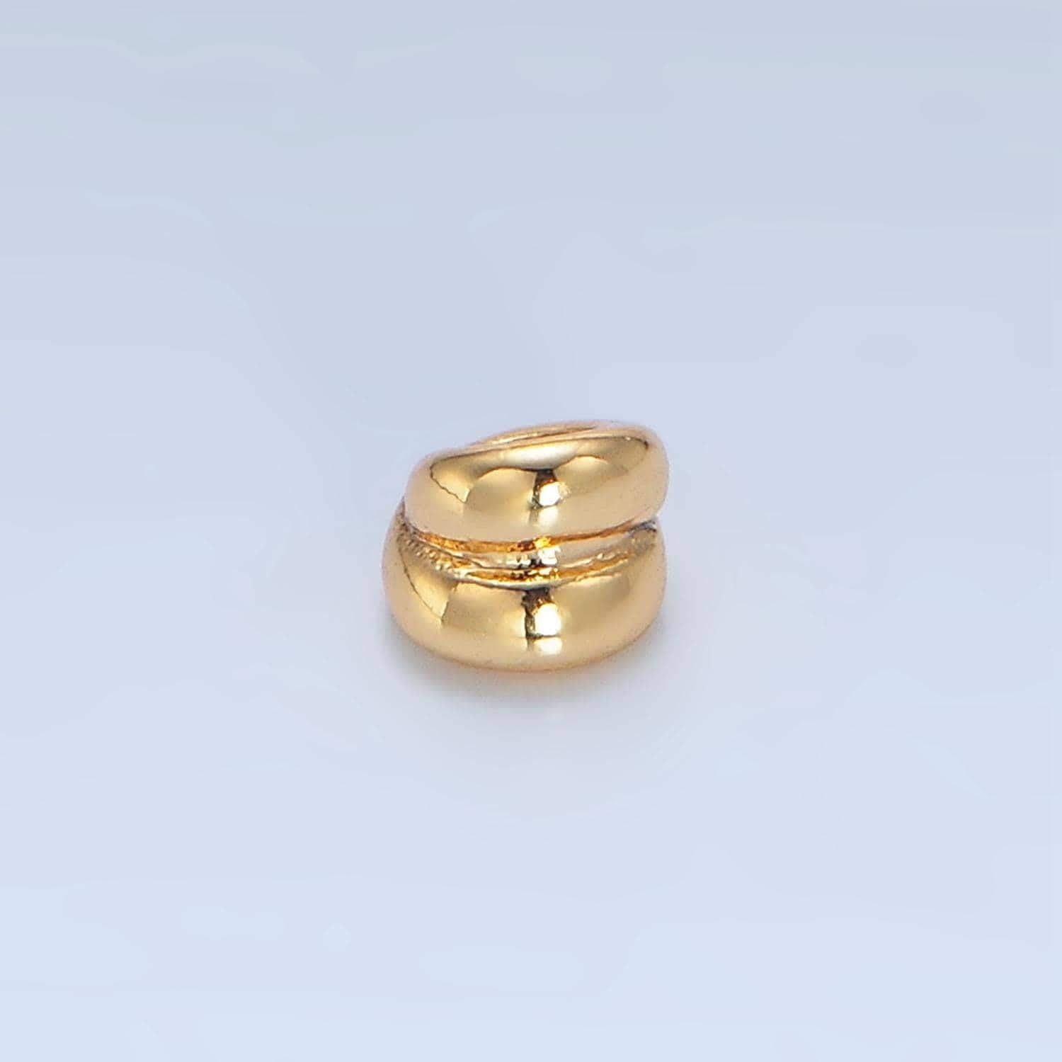 Double band 4.5mm minimalist bead spacer 24k gold filled | b-560