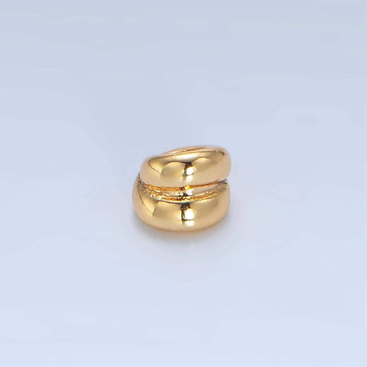 Double band 4.5mm minimalist bead spacer 24k gold filled | b-560