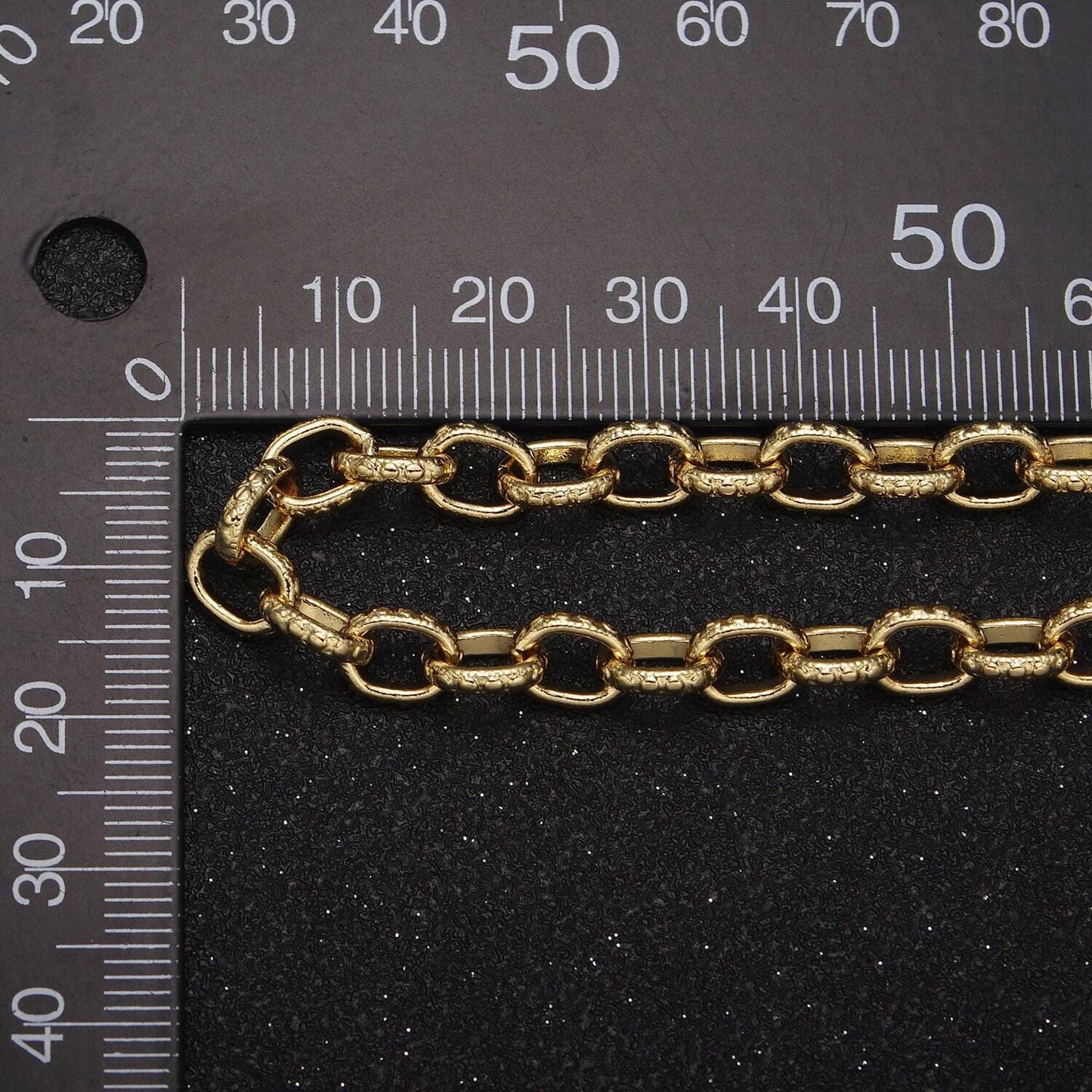 Unique thick 24k gold filled cable chain by yard, 6mm width silver & gold color chain, wholesale bulk roll chain for jewelry making, 686