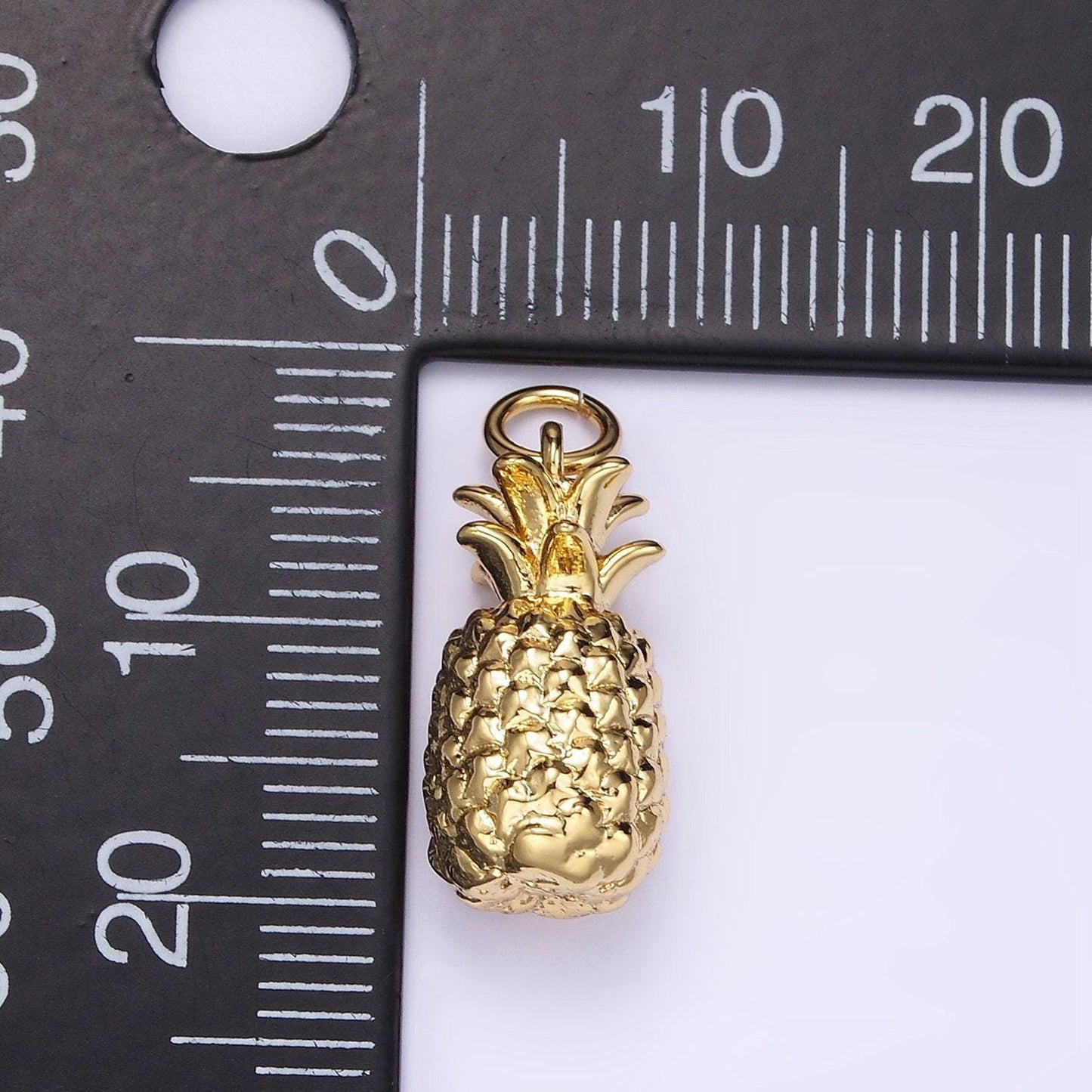 24k gold fille pineapple pendant charm dole fruit pendant for diy jewelry c822