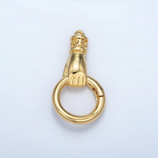 14k gold filled hand enhancer charm holder with spring gate ring for necklace charm supply jewelry making z875