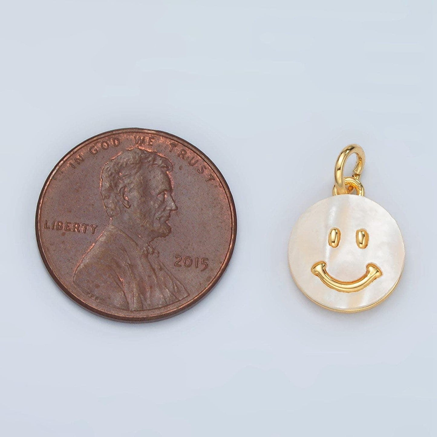 24k gold filled shell pearl charm happy face charms pendant emoticon charm for bracelet necklace earring charm d692