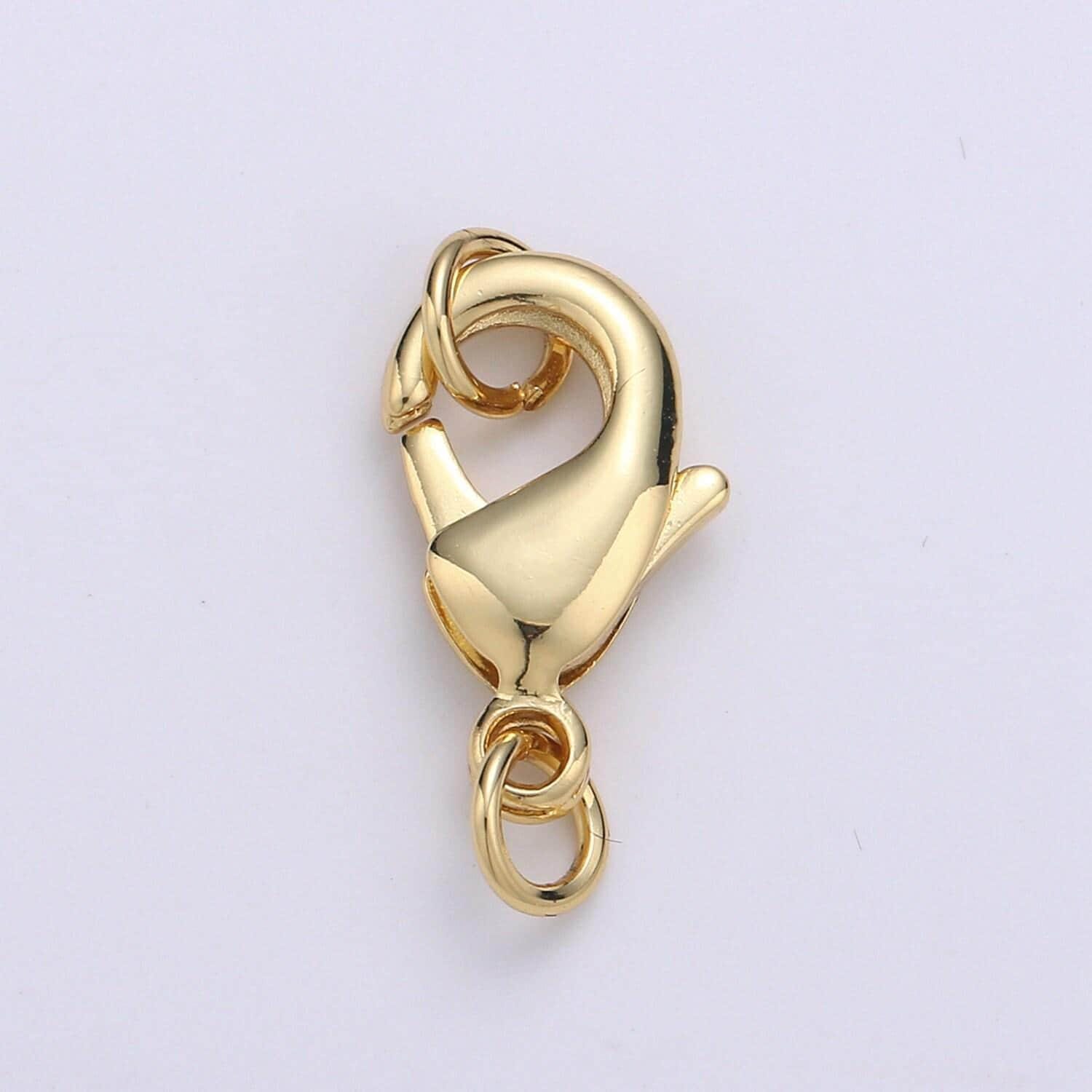 Wholesale lobster clasp gold lobster claw with jump ring for jewelry making, 3 different size and quantities, supp-1065 - 1073