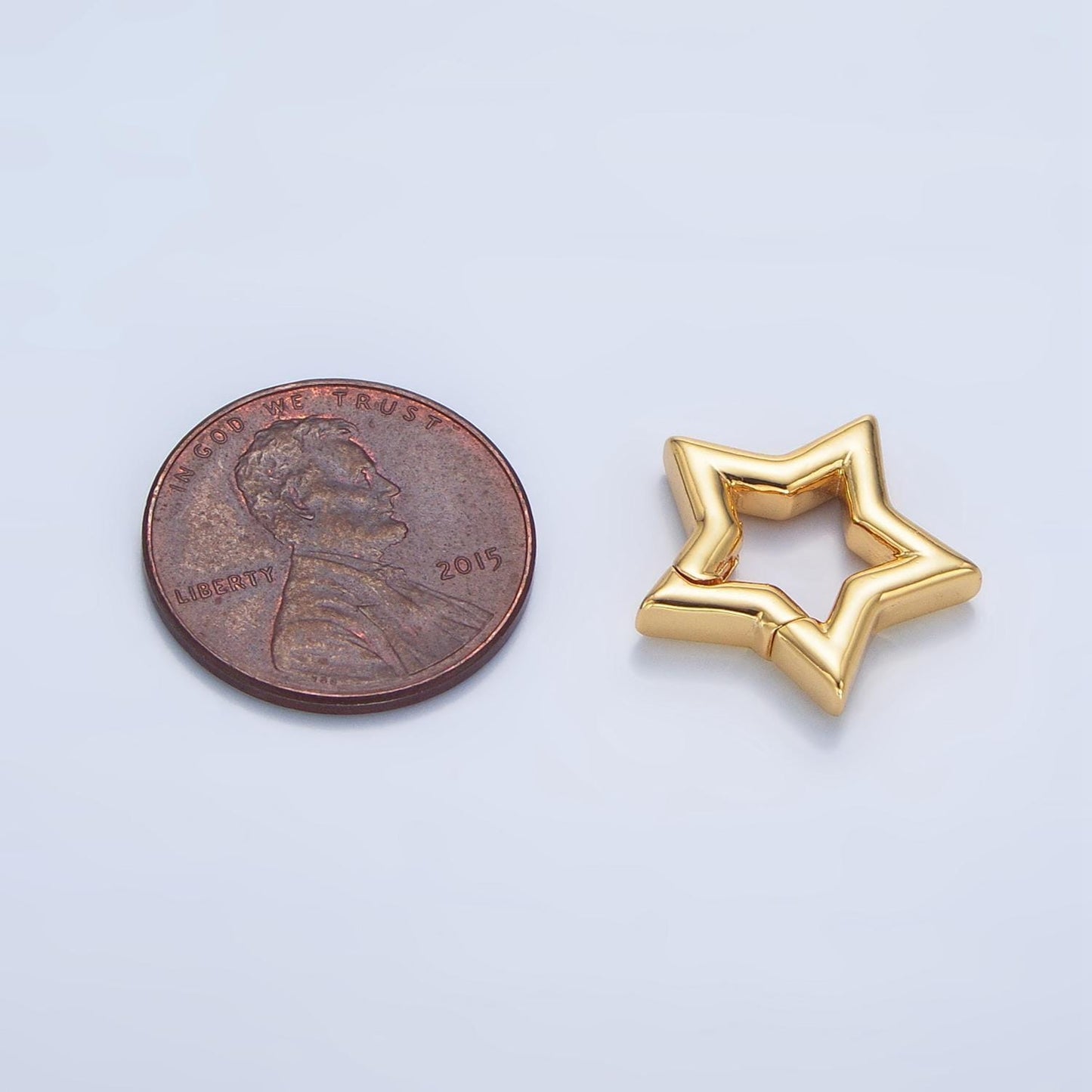 Mini star push gate ring clasp, celestial clasp spring gate clasp gold star clasp for charm holder z961