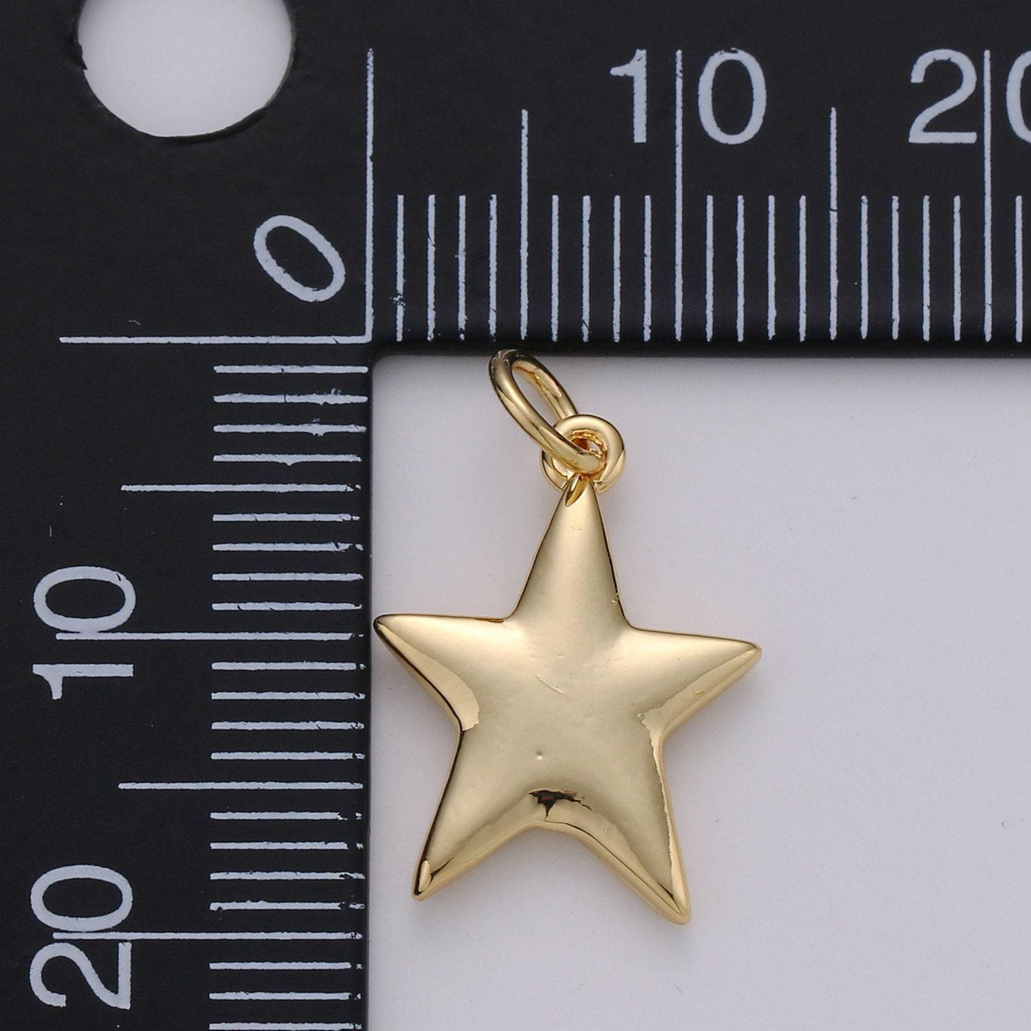 Gold mini star charms double sided charm for necklace earring bracelet jewelry making supply celestial jewelry