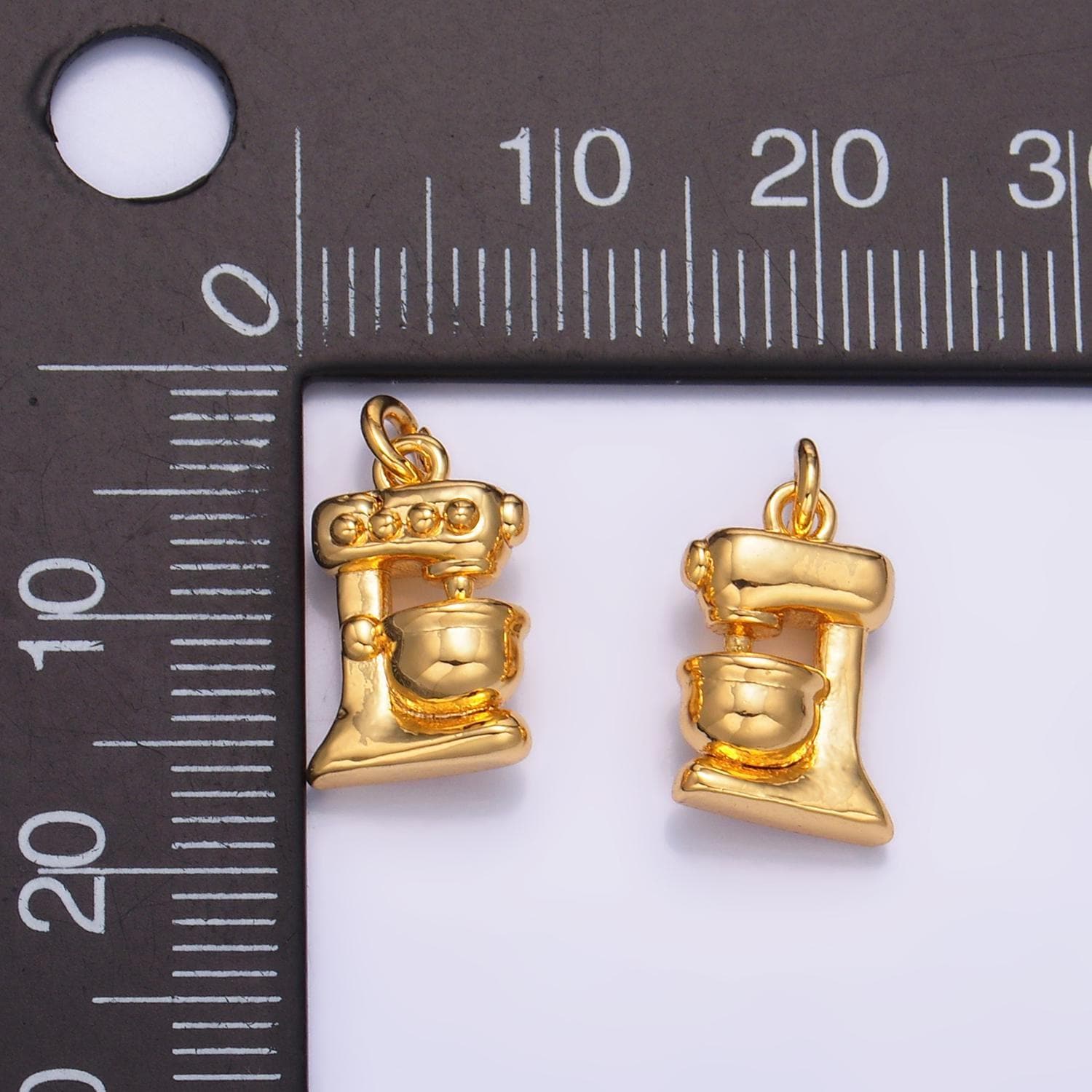 Mini gold mixer pendant 24k gold filled mixer charm kitchen charm diy bracelet necklace jewelry making findings supply w223