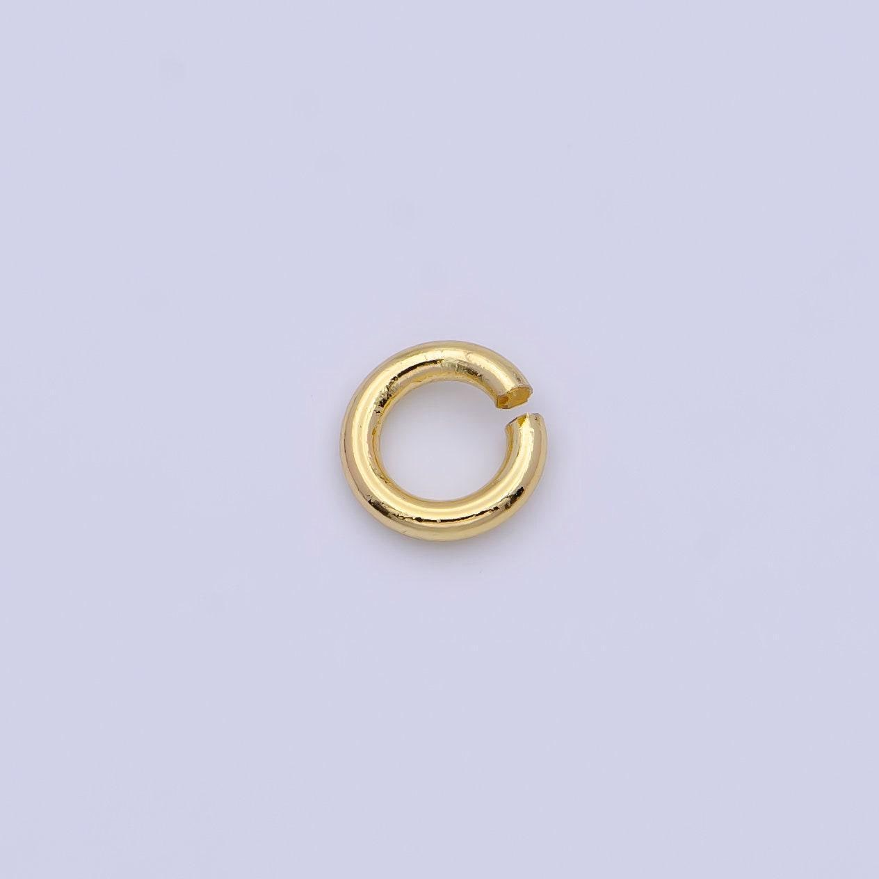 1mm x 4mm (18 gauge) 10 gr. gold plated jump ring, rose gold connector, white gold open jump rings, jewelry making supplies