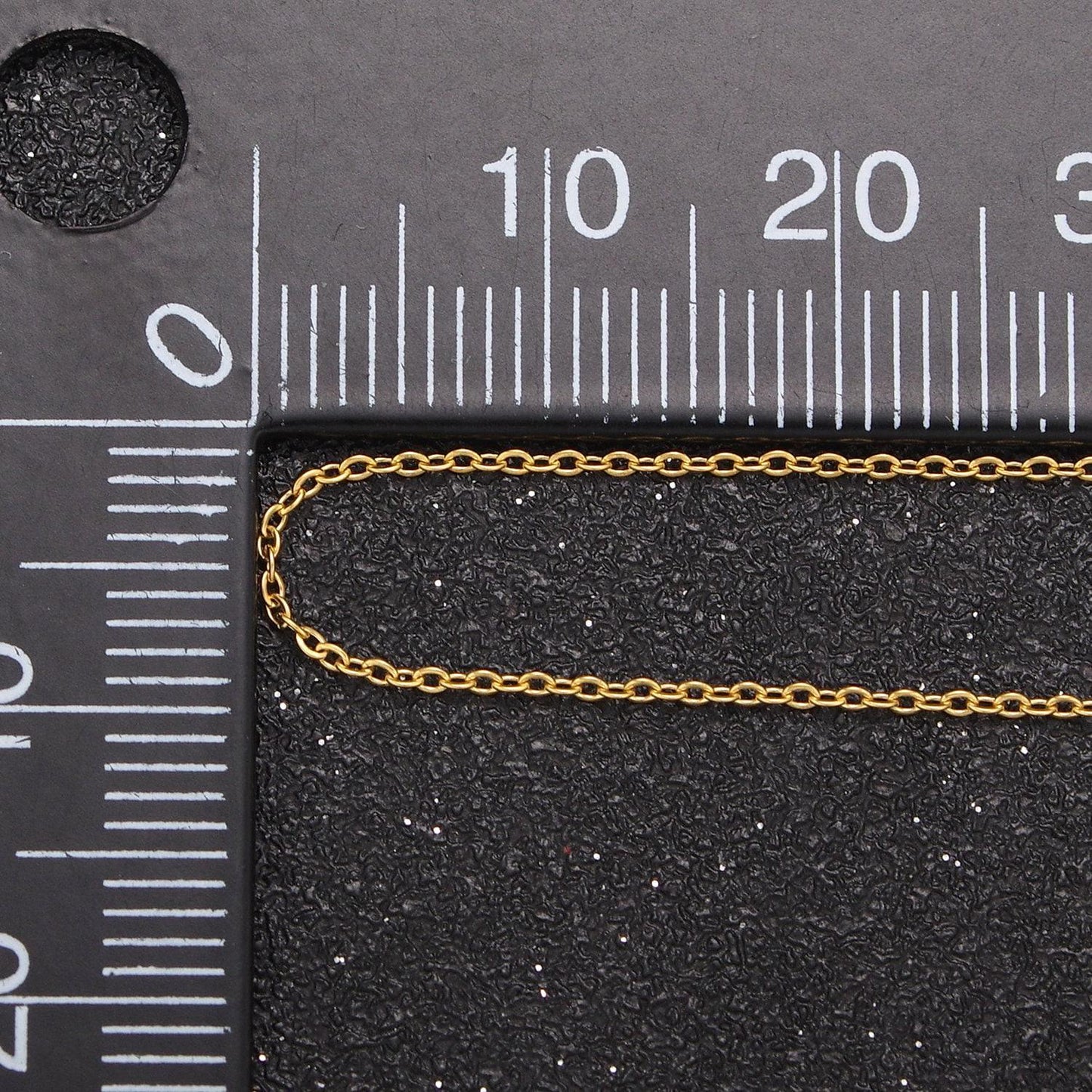 Fine 24k gold filled chain necklace, adjustable gold chain, fine cable link neck chain, thin simple layering chain 18" long wa-735