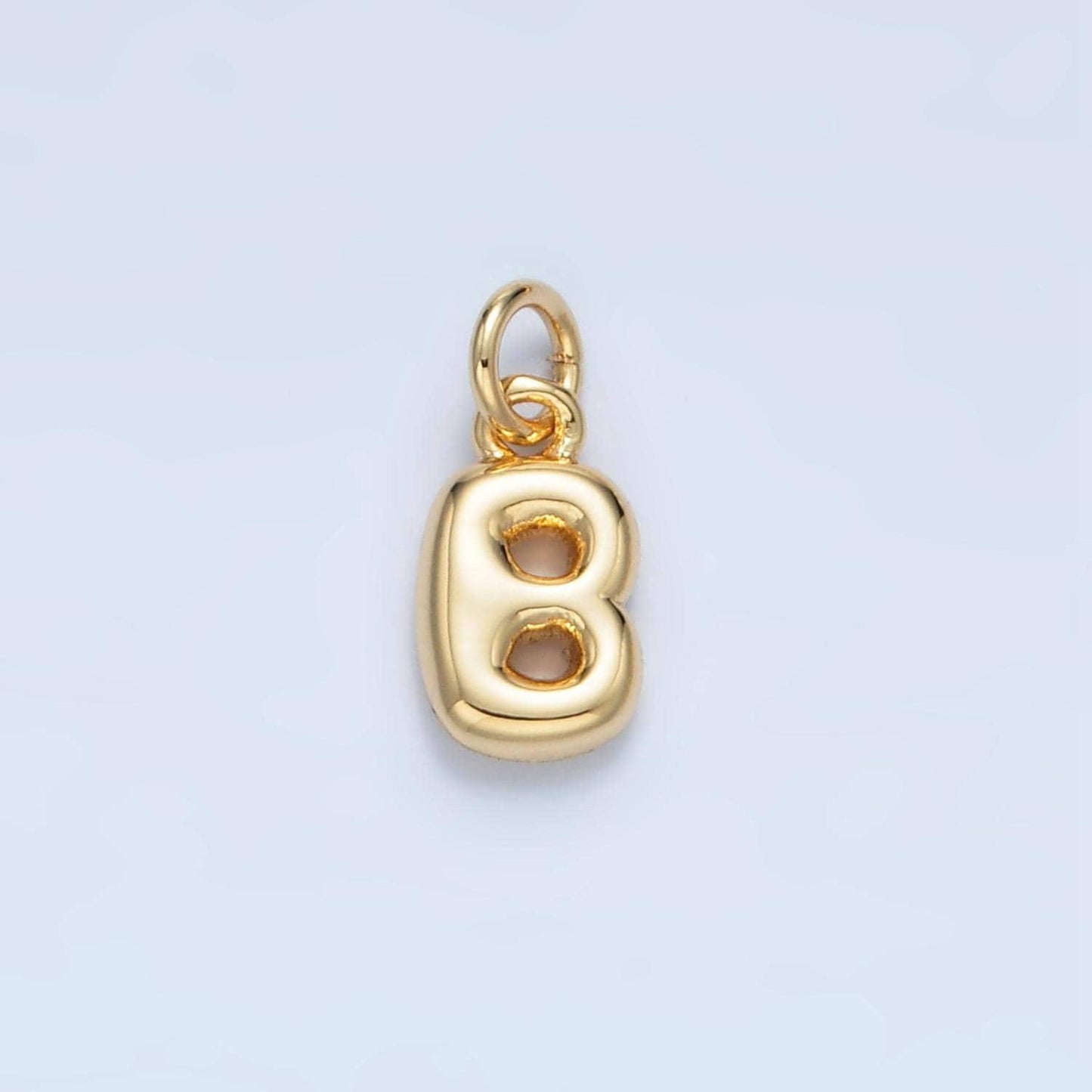 Small gold filled alphabet balloon initial charm puffy letter charm necklace bubble font style trend fashion jewelry necklace bracelet a1591