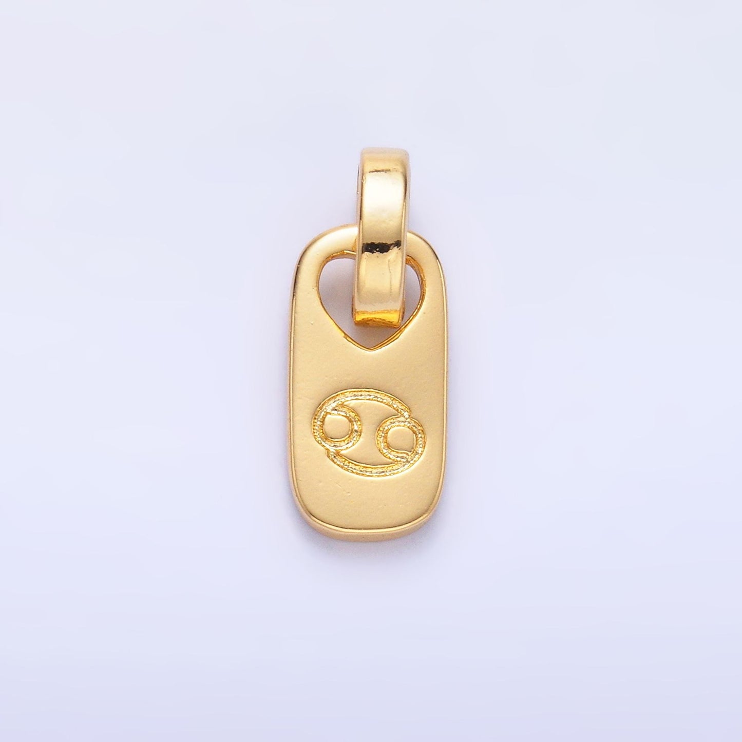 Dainty Zodiac Tag Charm 24k Gold Filled Astrological Zodiac Sign Symbols Personalized Jewelry Birthday, Add on Horoscope Charm A1307