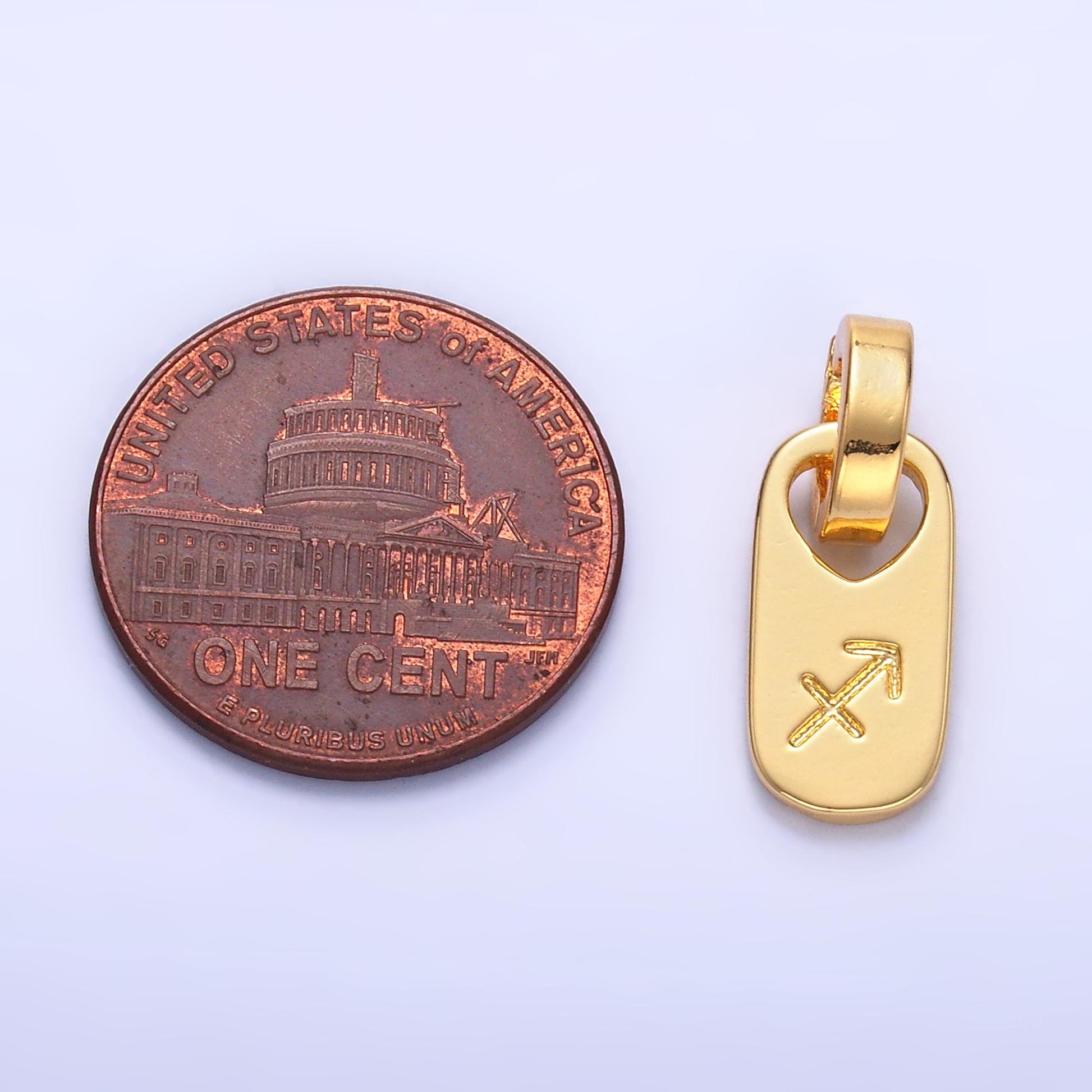 Dainty Zodiac Tag Charm 24k Gold Filled Astrological Zodiac Sign Symbols Personalized Jewelry Birthday, Add on Horoscope Charm A1307