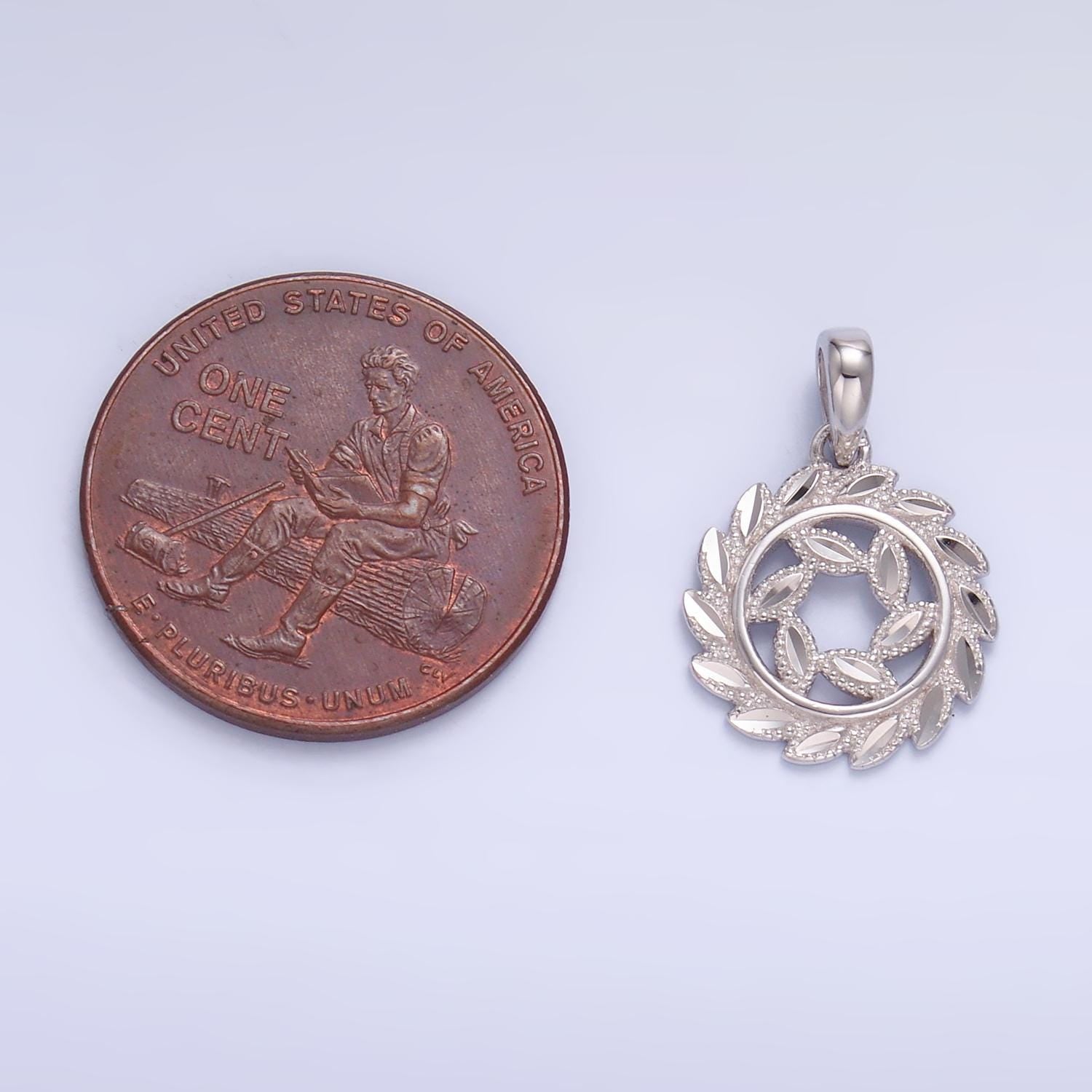 Dainty sun charm in 925 sterling silver pendant micro pave sun ray celestial jewelry sl-302